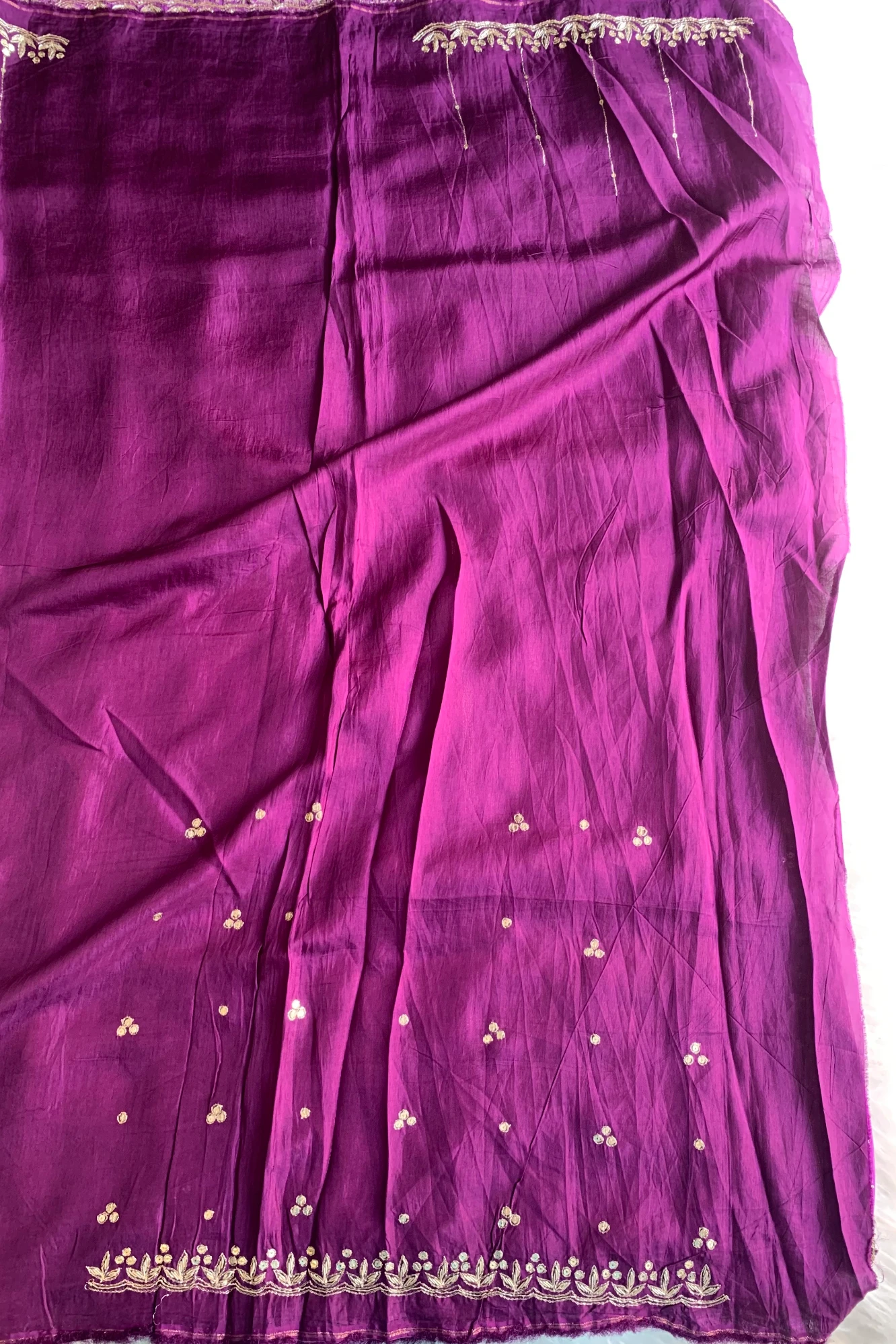Purple Embellished Russian Silk Saree 5654 02