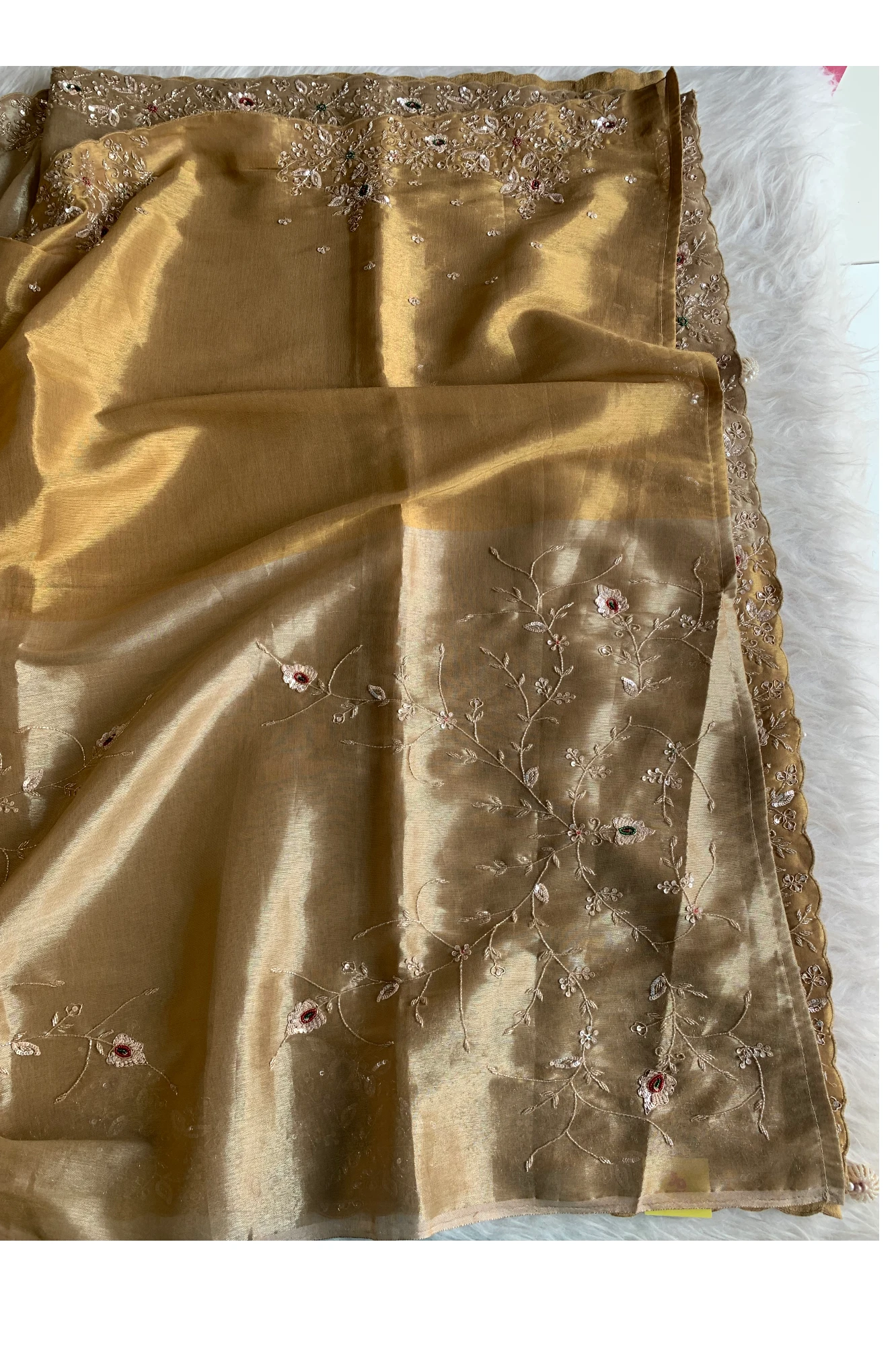 Gold Kanchipuram Silk Saree 5766 02