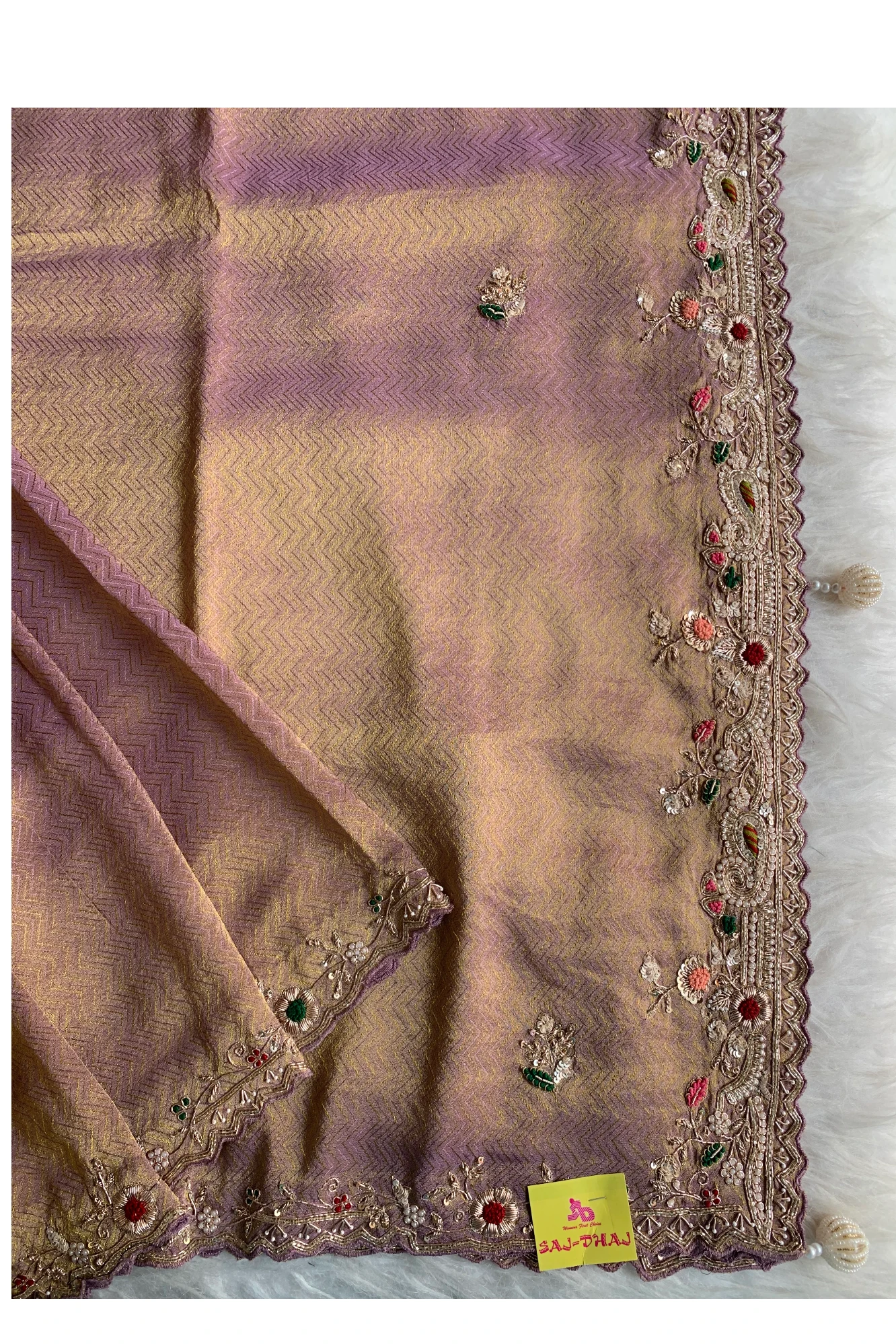 Purple Kanchipuram Silk Saree 5535 12