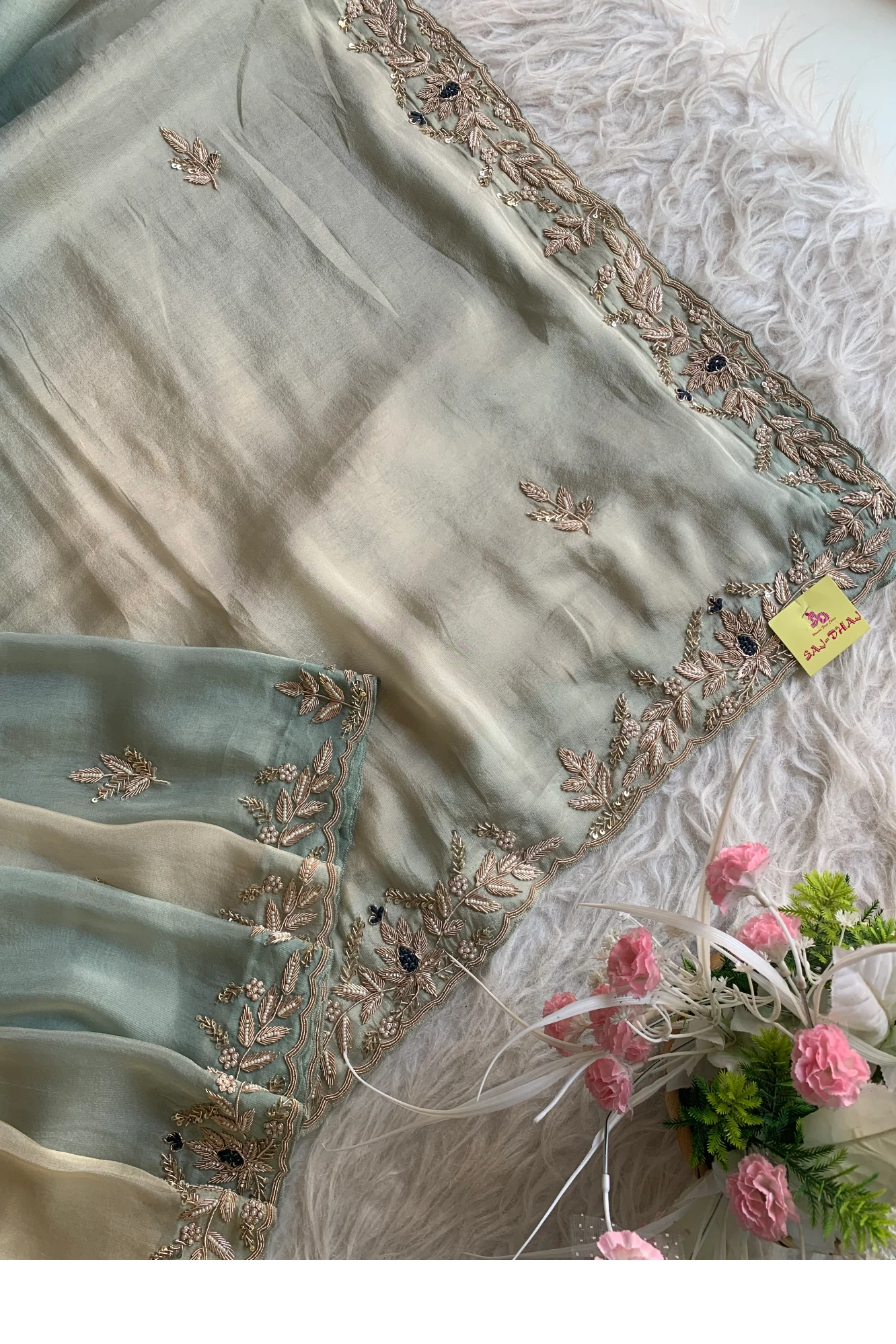 Light Blue Soft Tissue Saree 5647 10