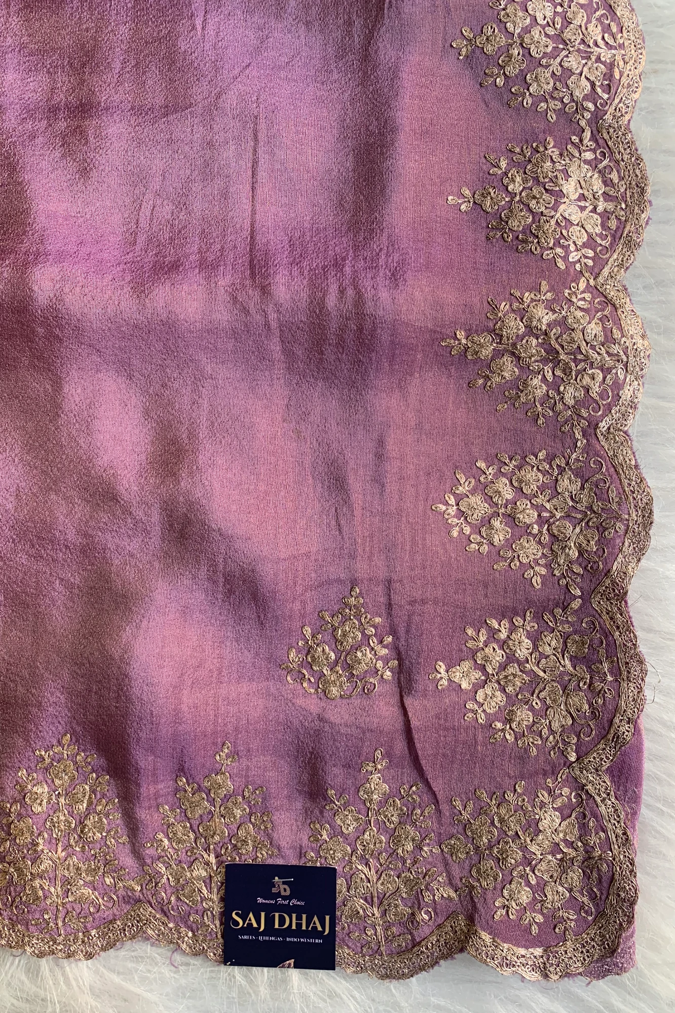 Lilac Ombre Pittan Tissue Saree 5798 01