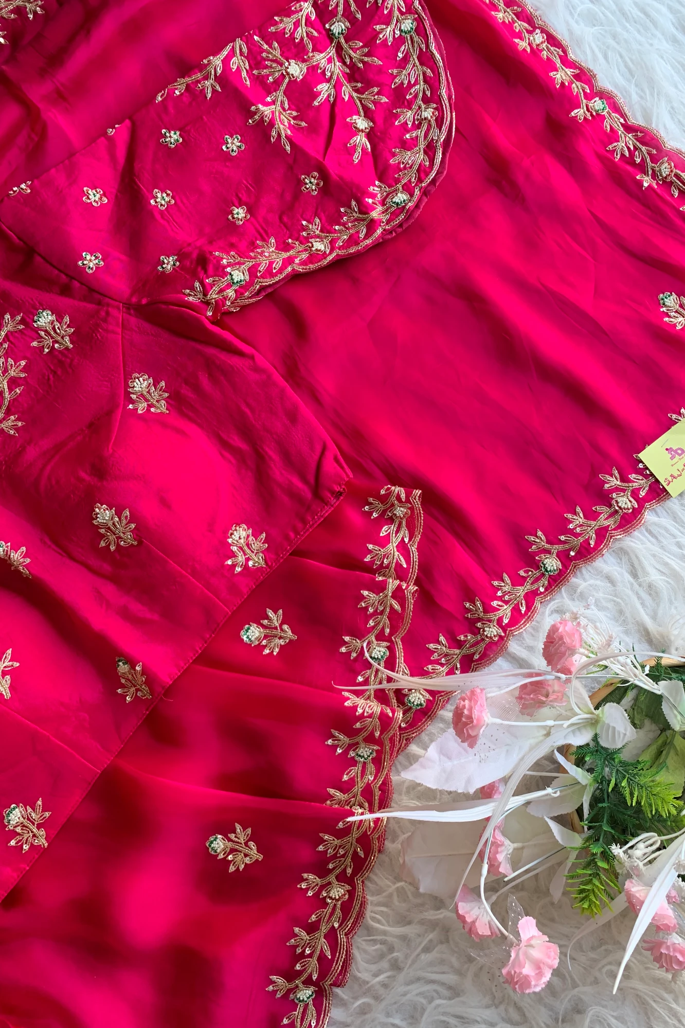 Pink Aari Thari Habutai Silk Saree 5651 21