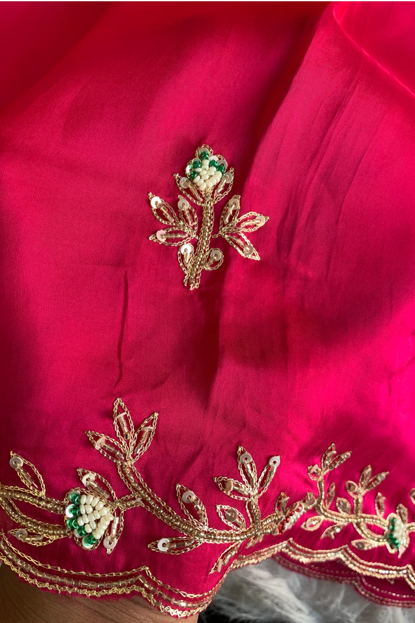 Pink Aari Thari Habutai Silk Saree 5651 21