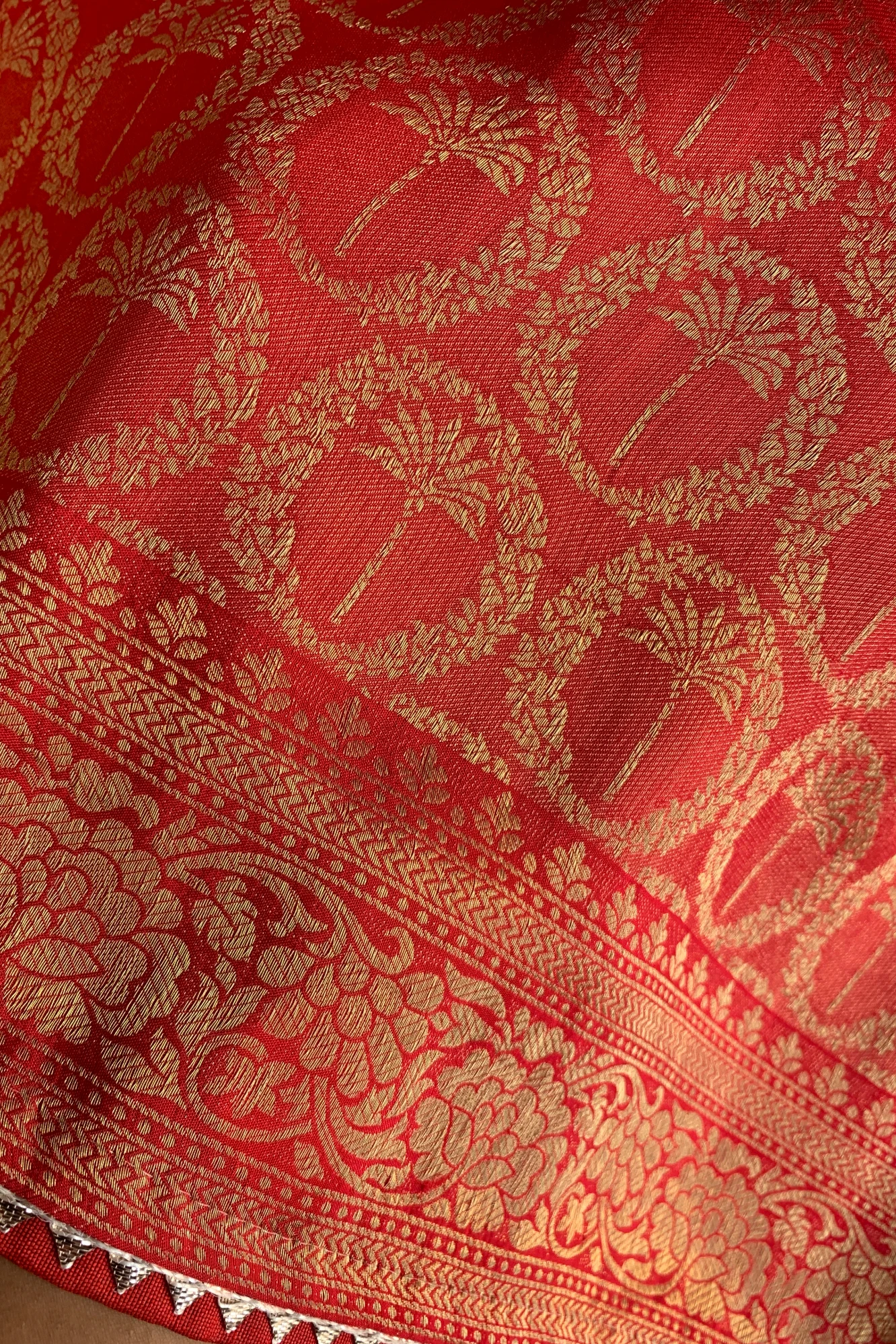 Red Traditional Banarasi Saree 5763 14