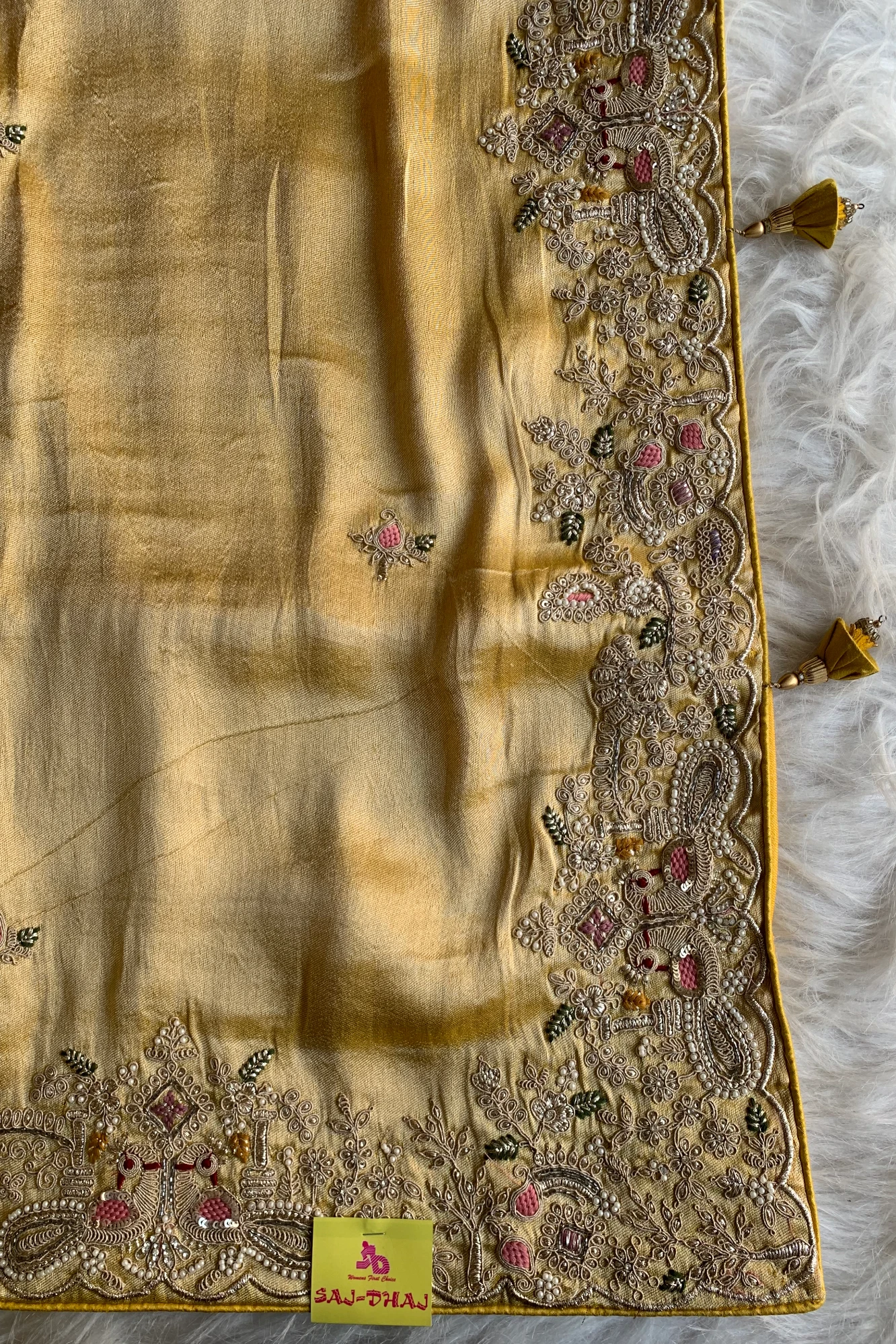 Yellow Kanchipuram Tissue Saree 5719 02