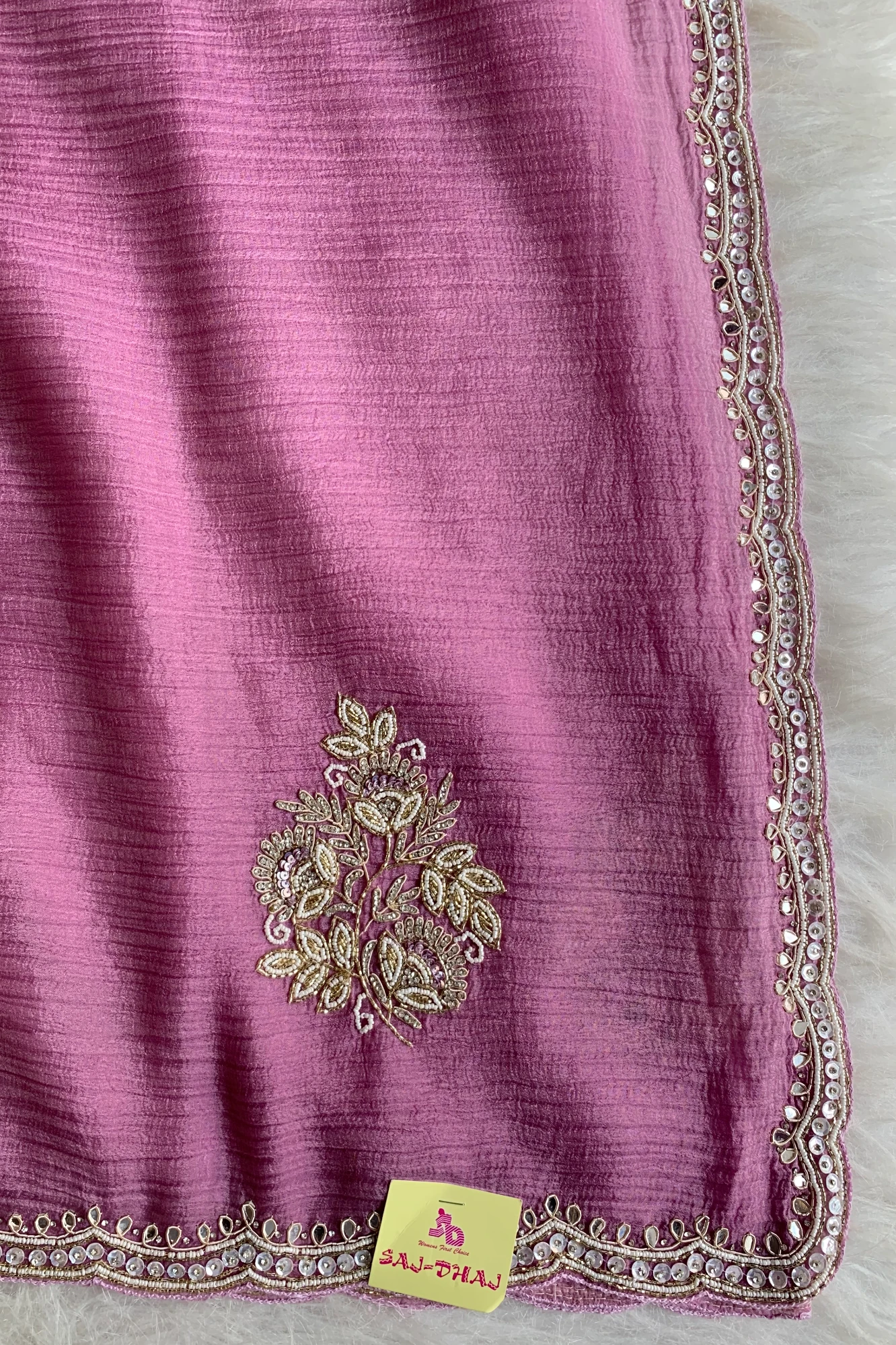 Lilac Crush Saree with Gota Work 5010 02