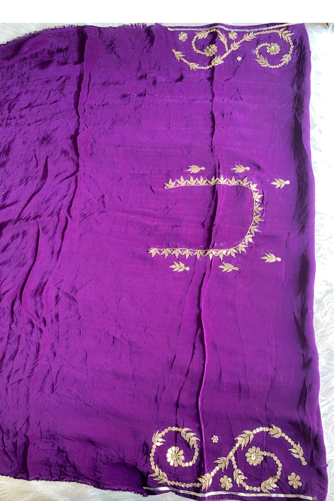 Purple Leheriya Russian Silk Saree 5825 01