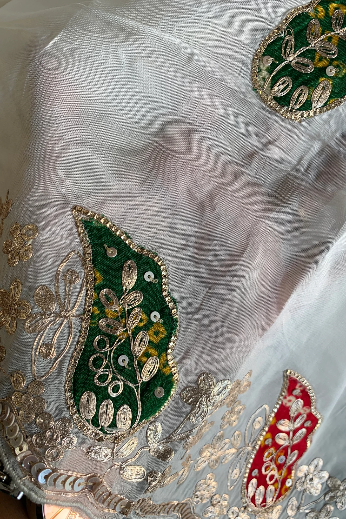 White Pittan Organza Saree 5595 01