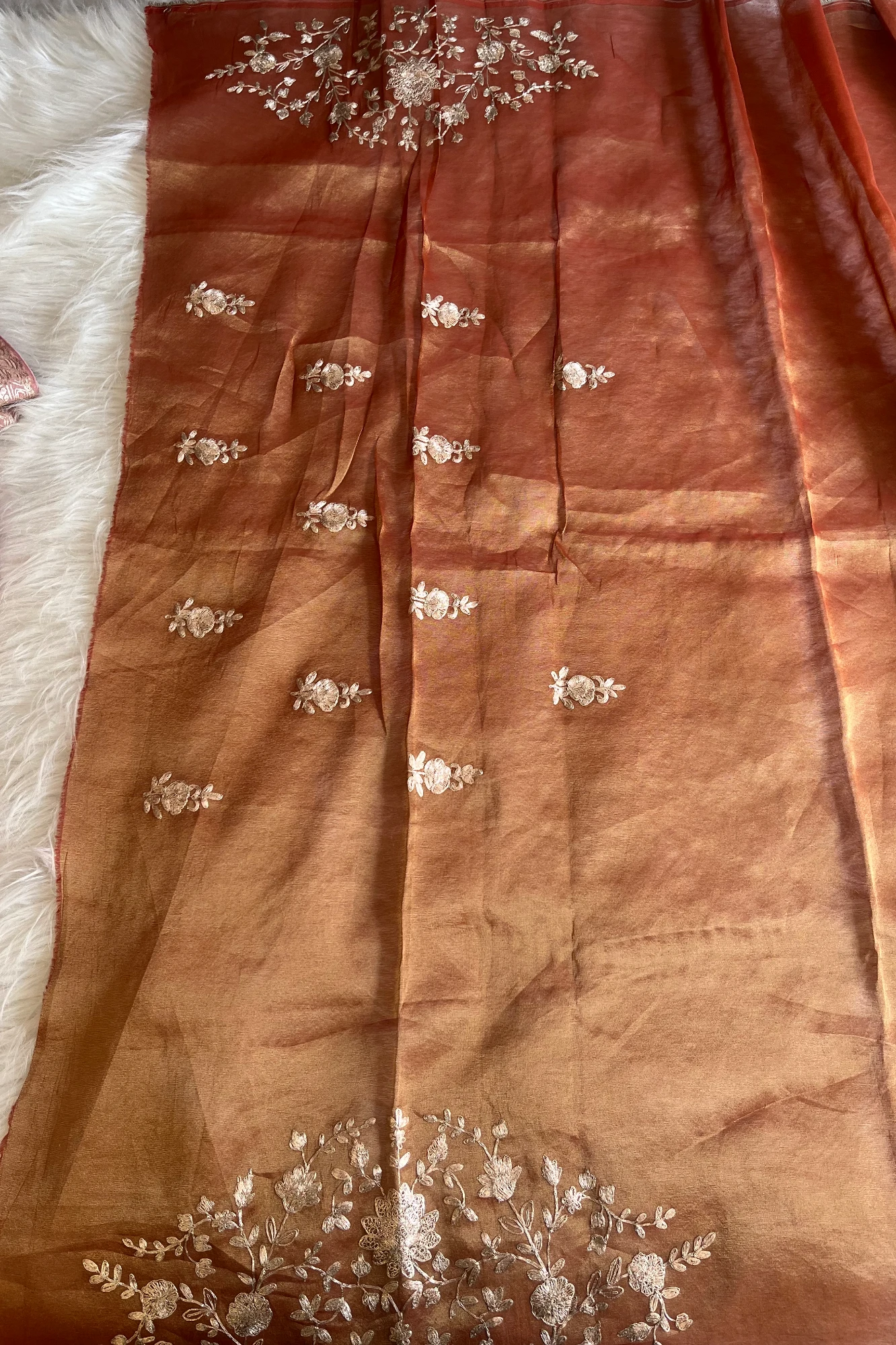 Rust Pittan Kanchipuram Tissue Saree 5659 17