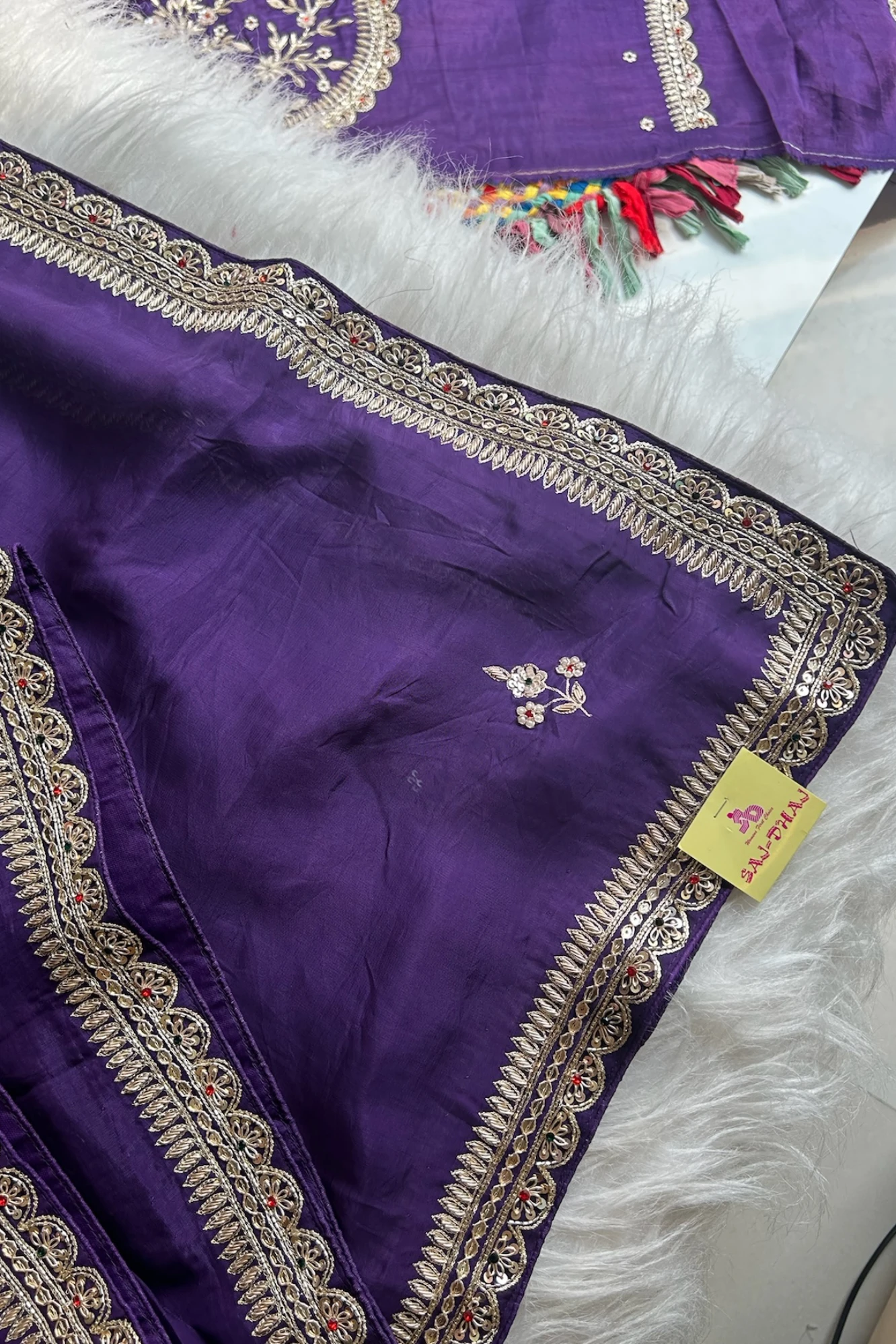 Jayanti Reddy Purple Russian Silk Saree 5650 15