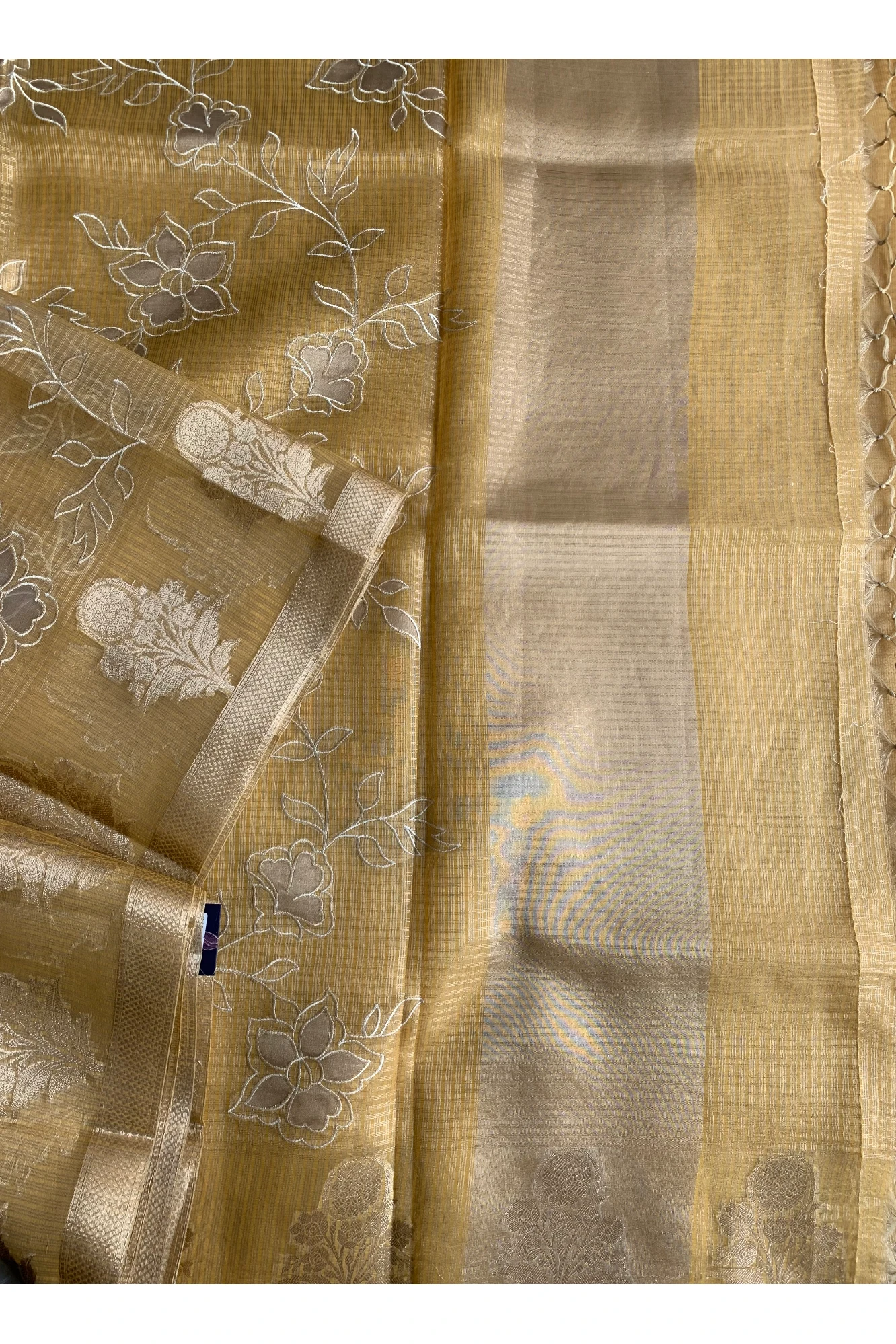 Mustard Yellow Kota Banarasi Saree 5814 03