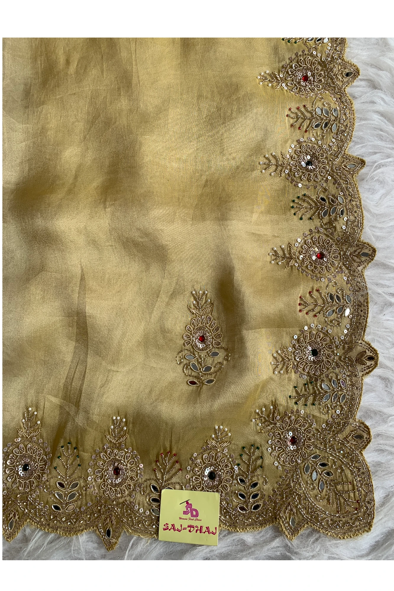 Dual Tone Tissue Saree 5545 01