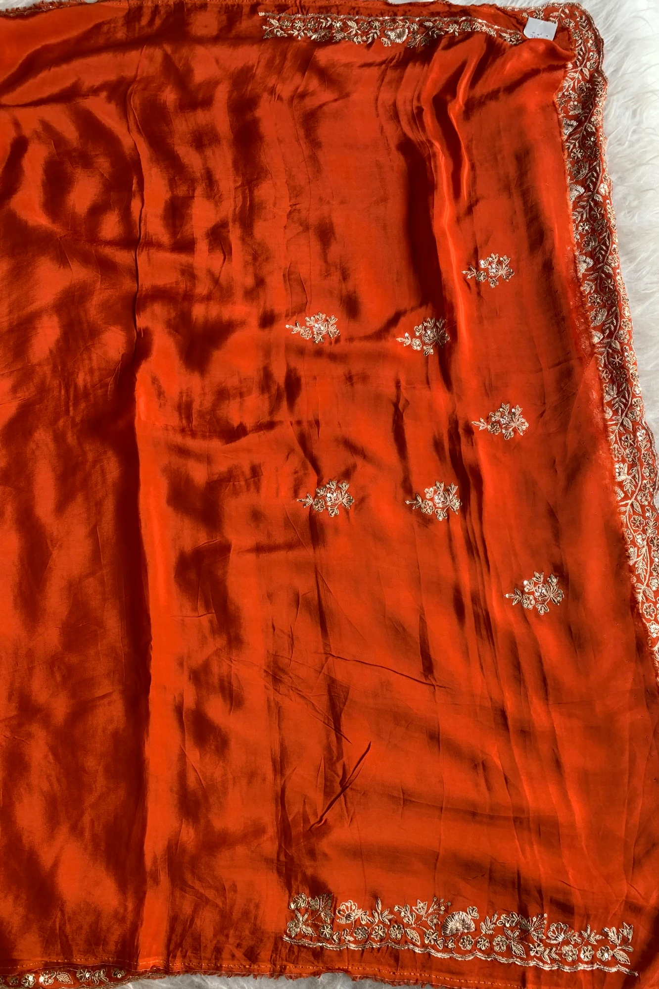 Orange Aari Thari Habutai Silk Saree 5766 10
