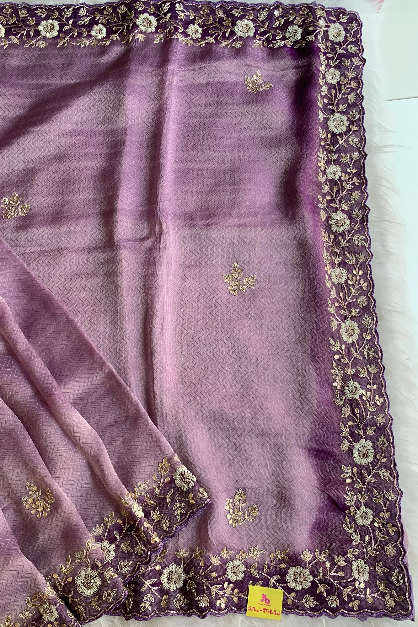 Lilac Shaded Kanchipuram Silk Saree 5675 03