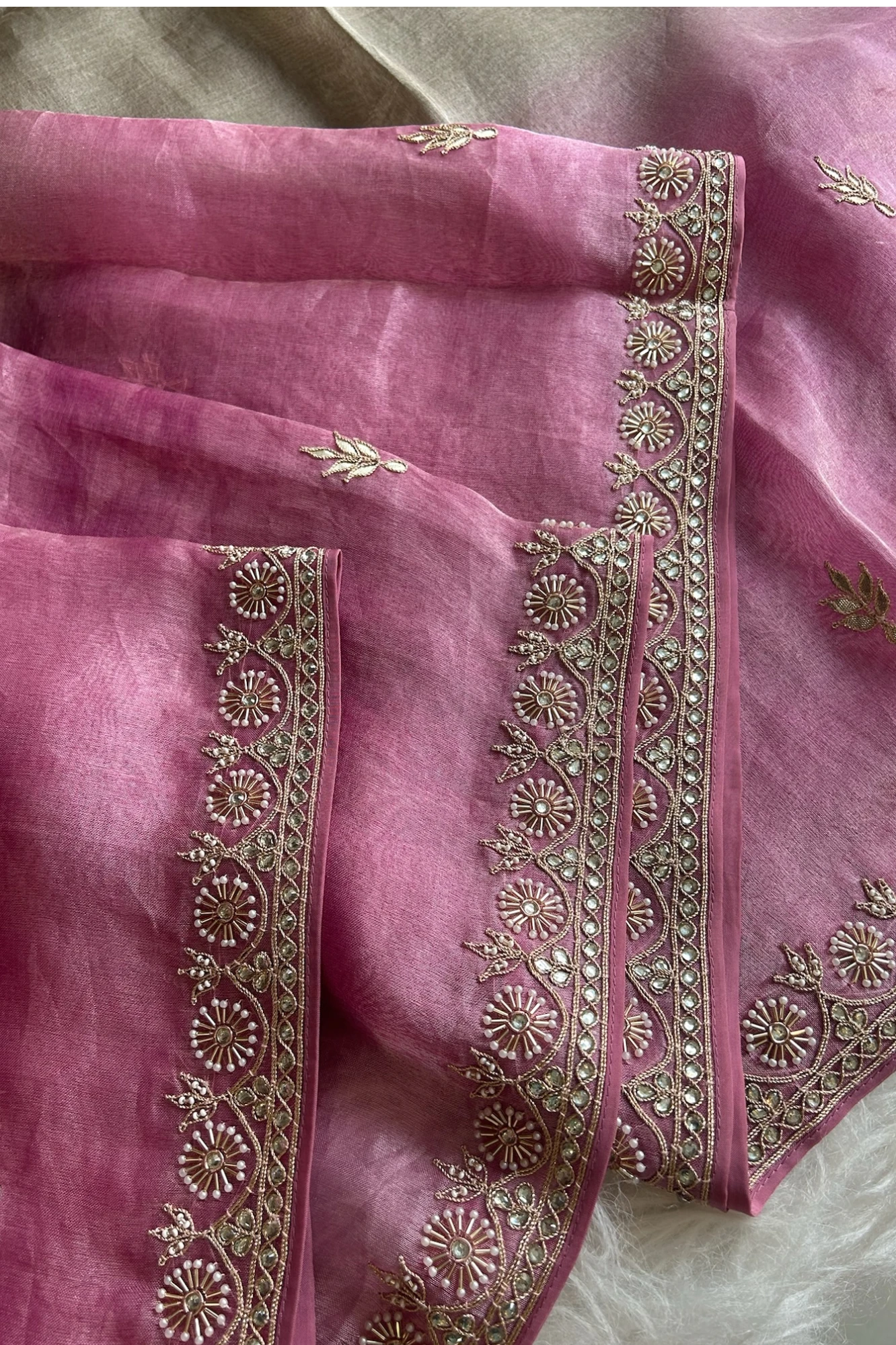 Tricolour Kora Silk Saree 5177 03