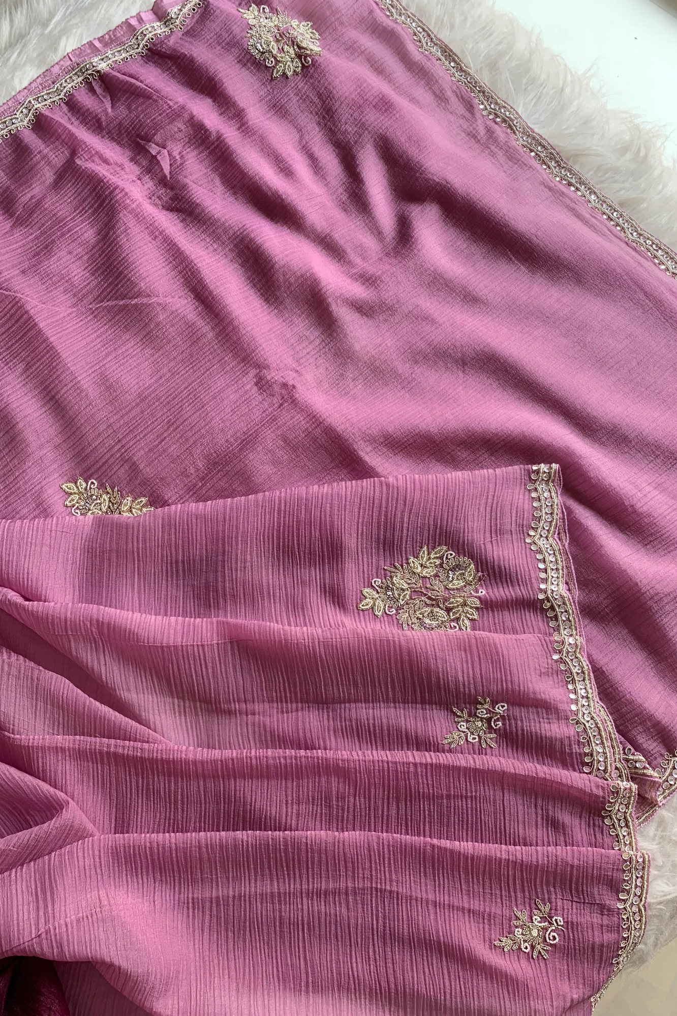 Lilac Crush Saree with Gota Work 5010 02