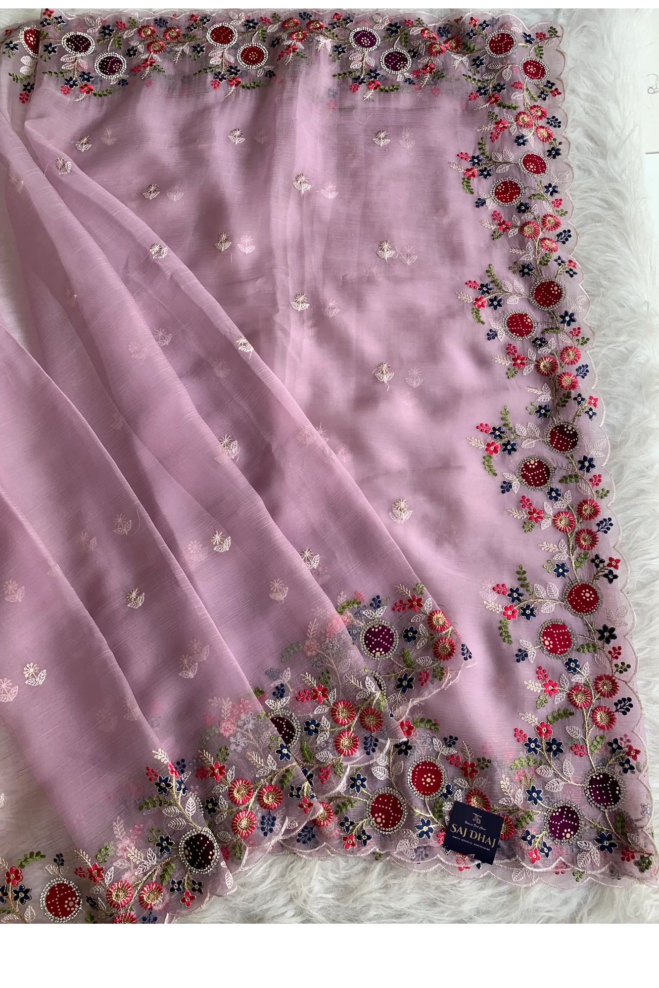 Light Purple Chinnon Saree 5786 14