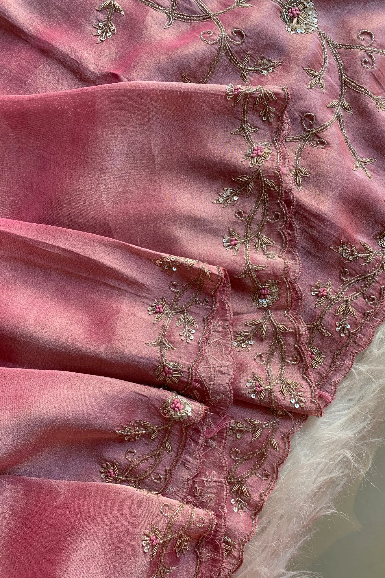 Onion Pink Tissue Saree 5792 02