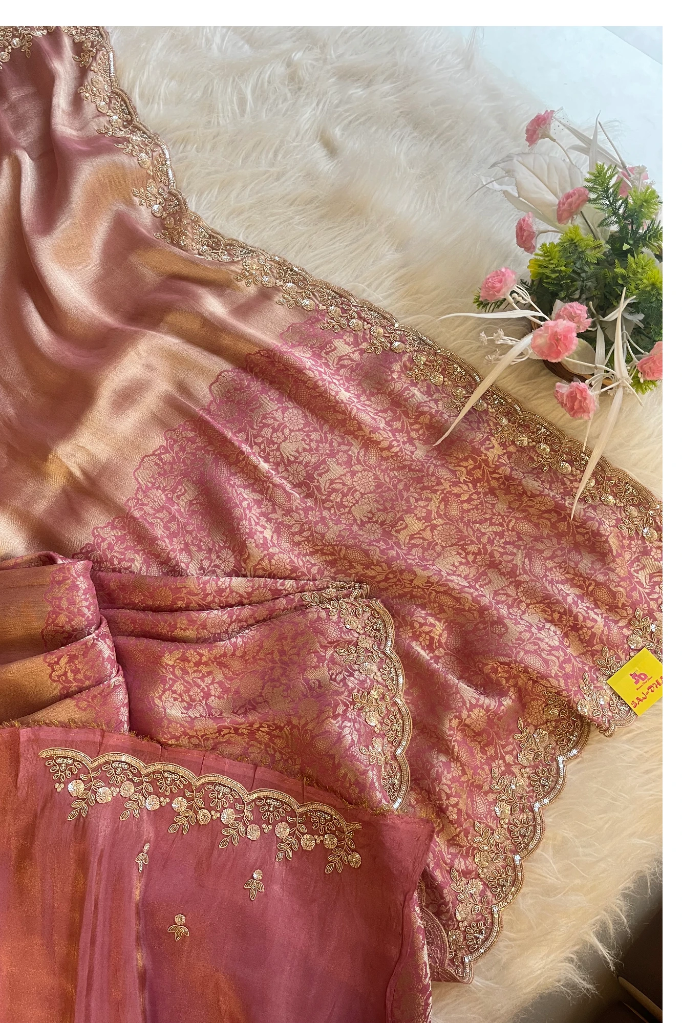Kanchipuram Silk Saree with Motif Weaving & Zardosi Border 5766 12