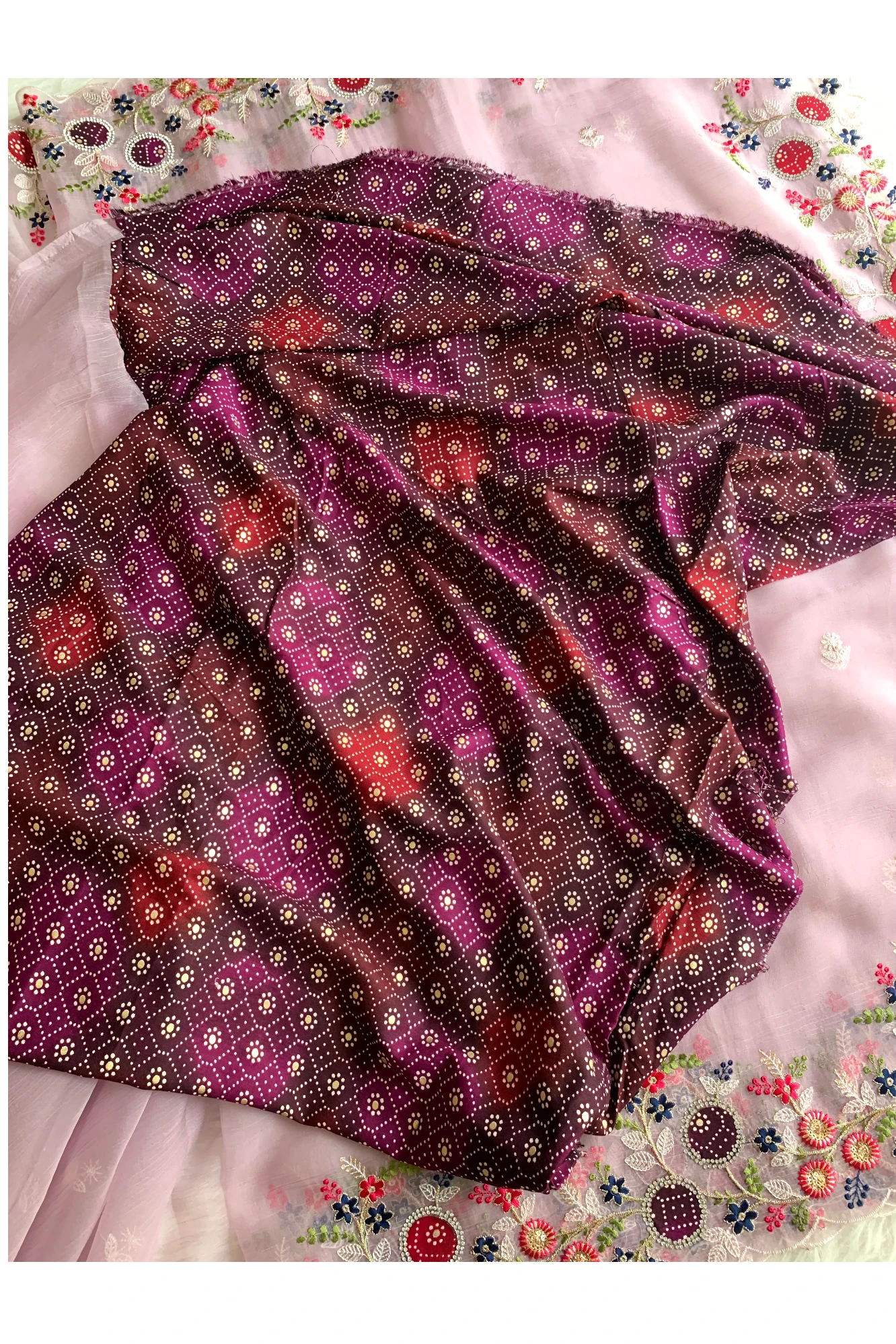 Light Purple Chinnon Saree 5786 14
