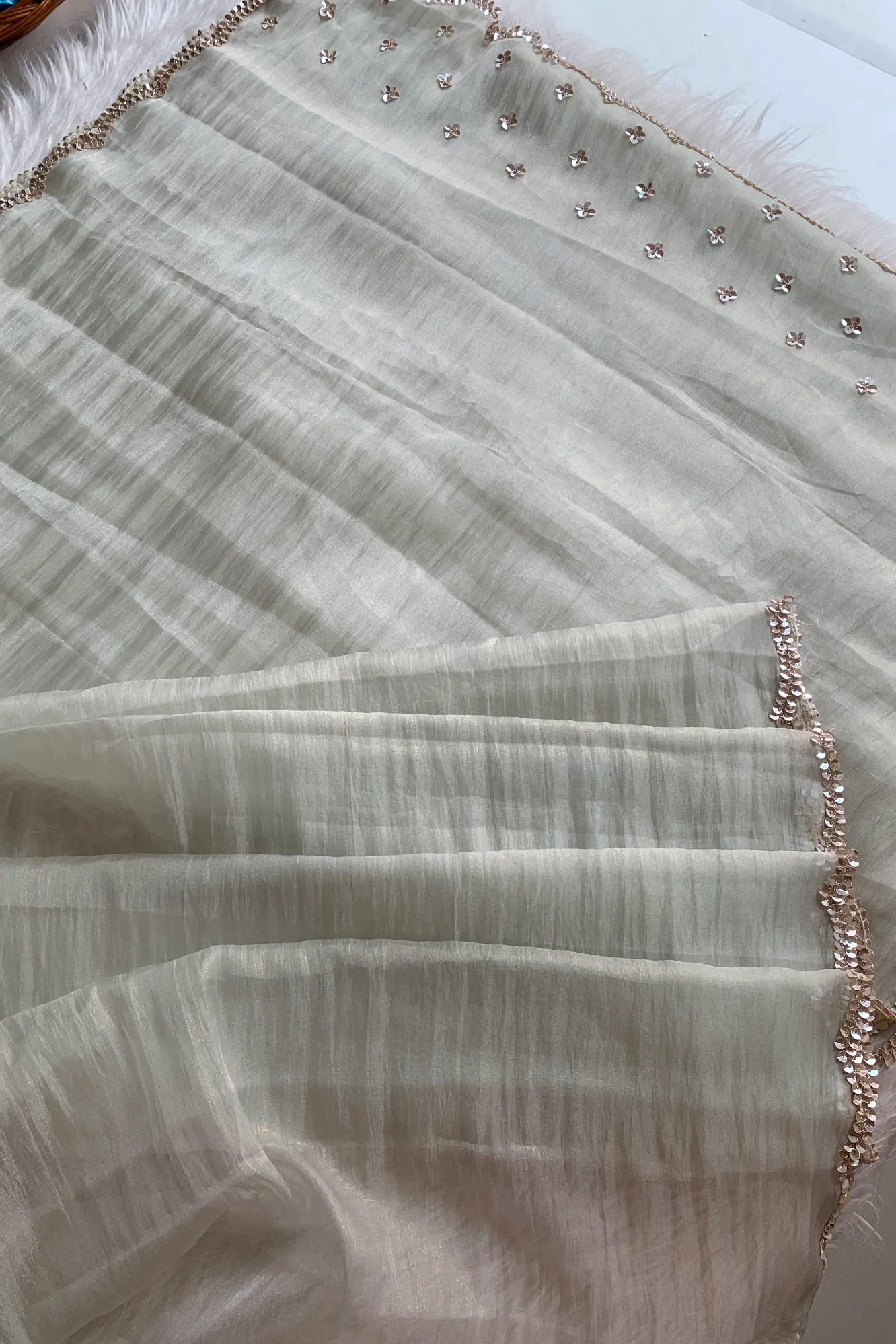 Ivory Crush Saree 5851 03