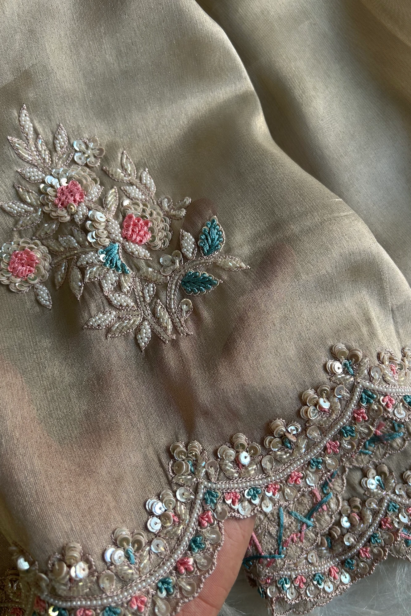 Beige Pure Tissue Saree 5847 05