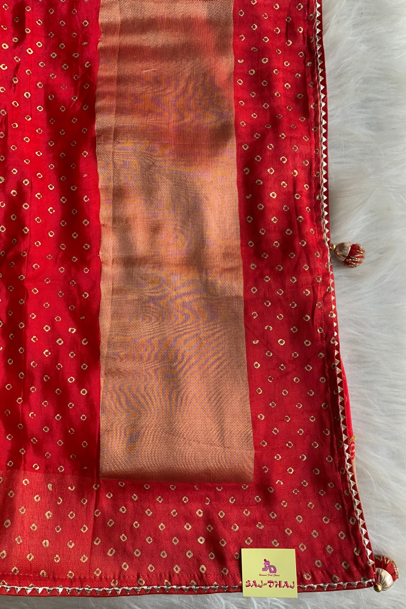 Red Ghati Banarasi Saree 5763 10