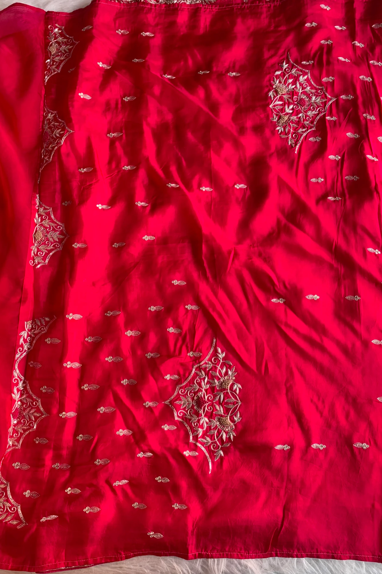Pink Embellished Organza Saree 5764 14