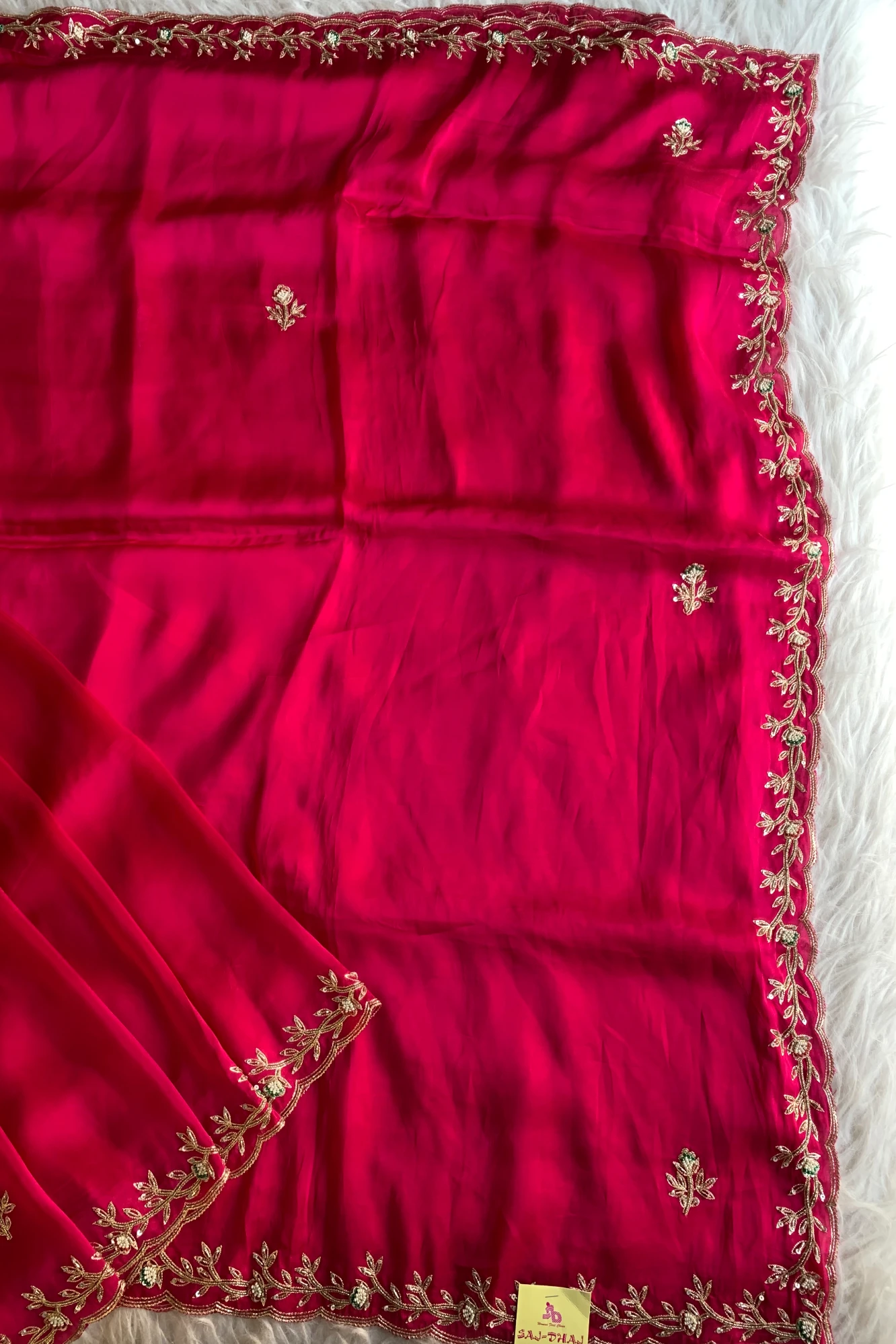 Pink Aari Thari Habutai Silk Saree 5651 21