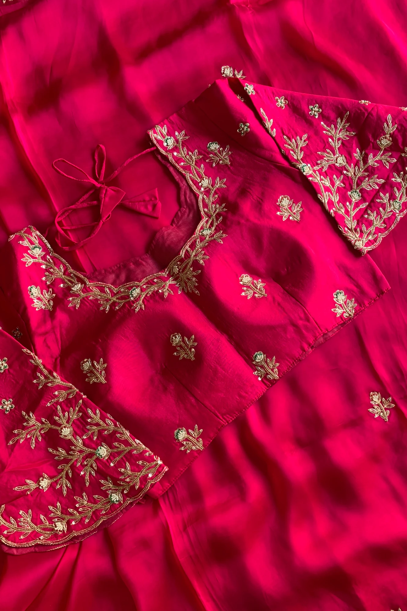 Pink Aari Thari Habutai Silk Saree 5651 21