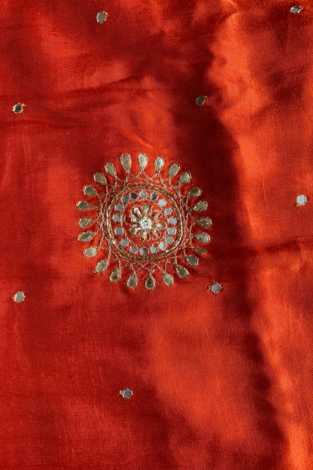 Orange Gajji Silk Saree 5755 10