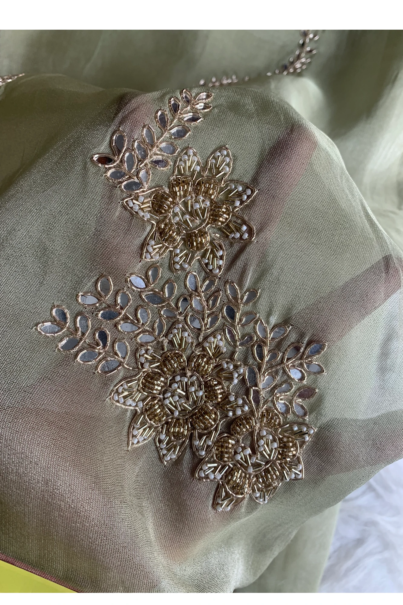 Mint Green Tissue Saree 5735 02