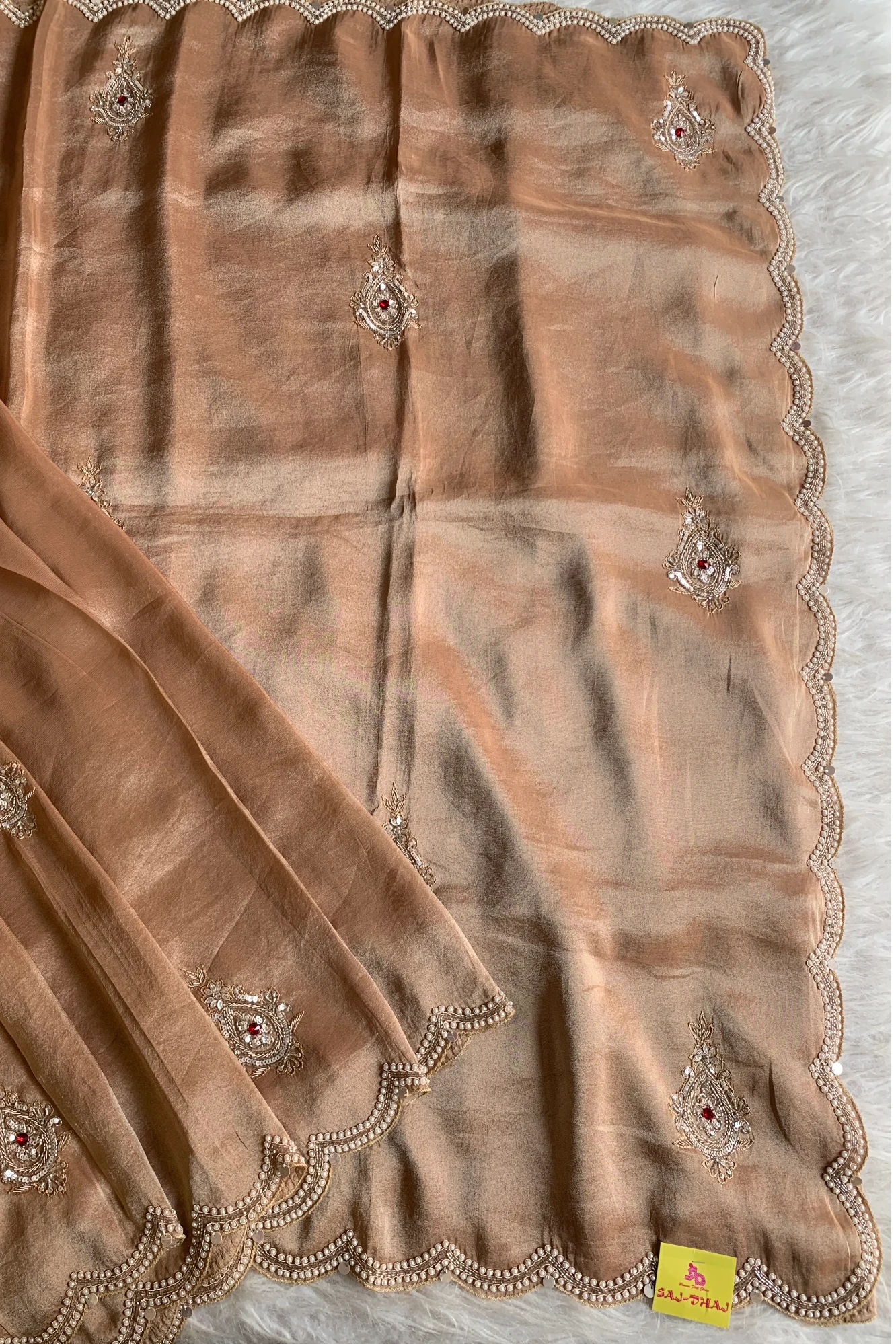 Brick Tissue Saree 5660 06