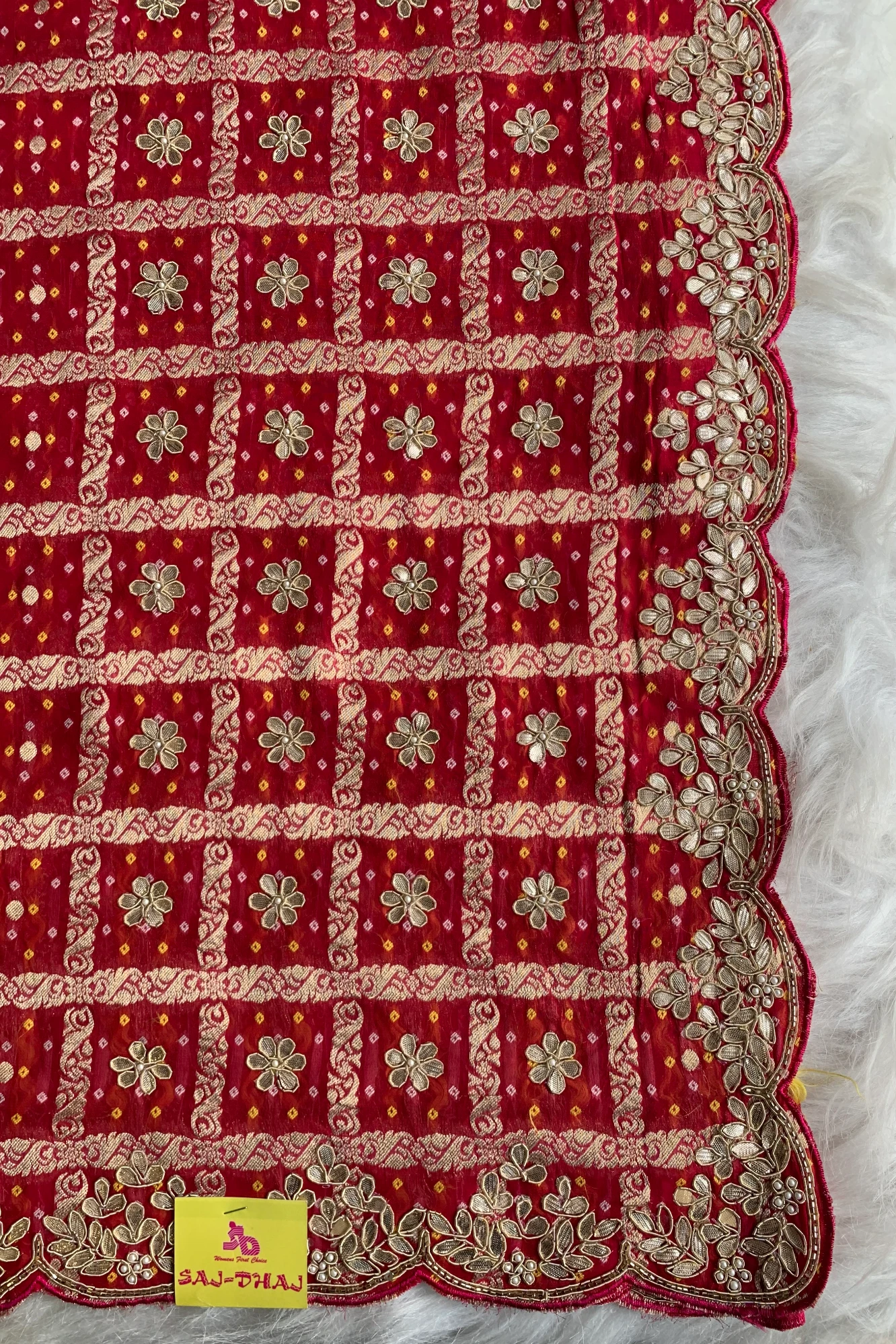 Pink Gharchola Gota Patti Saree 5700 14