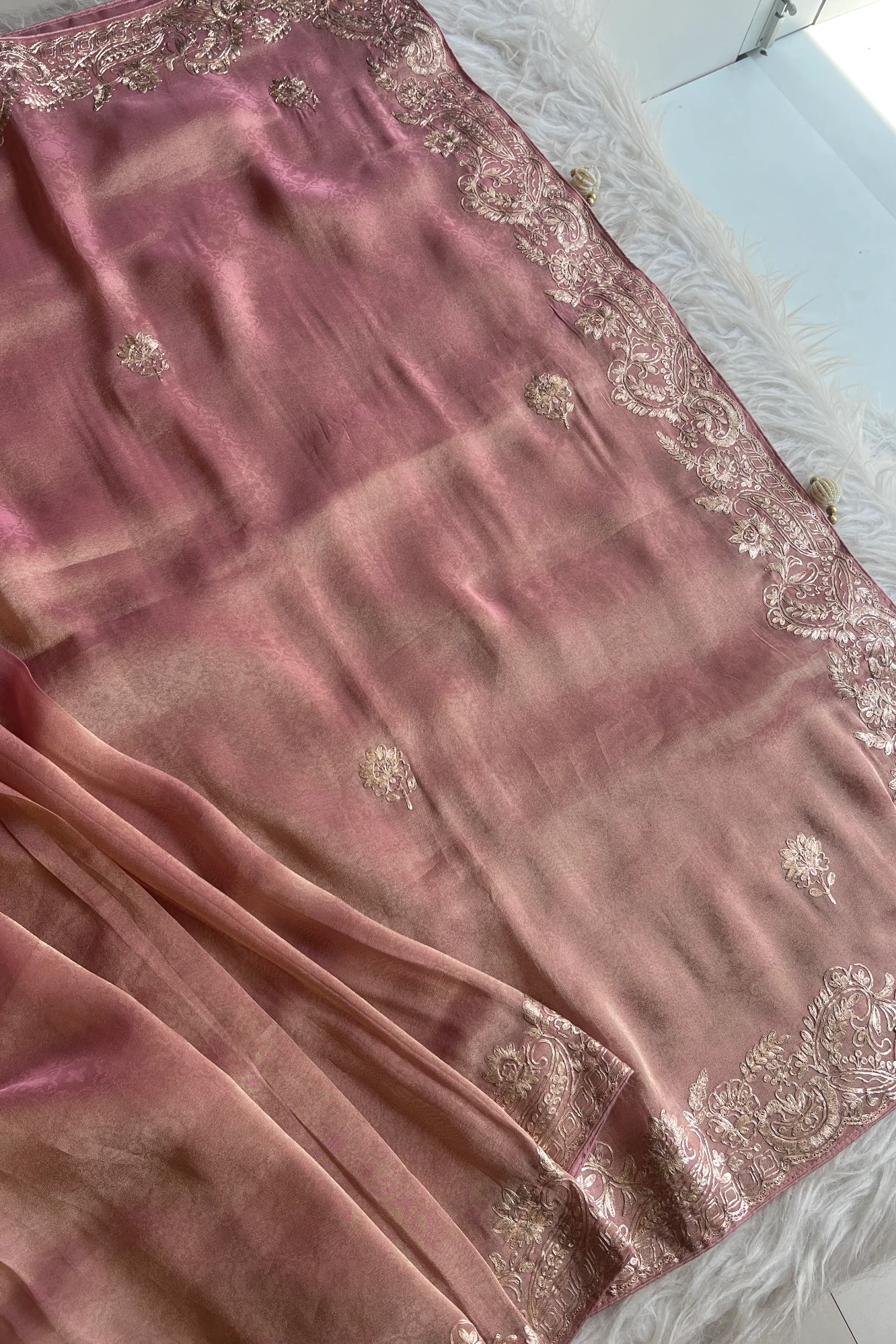 Peach Kanchipuram Tissue Saree 5659 21