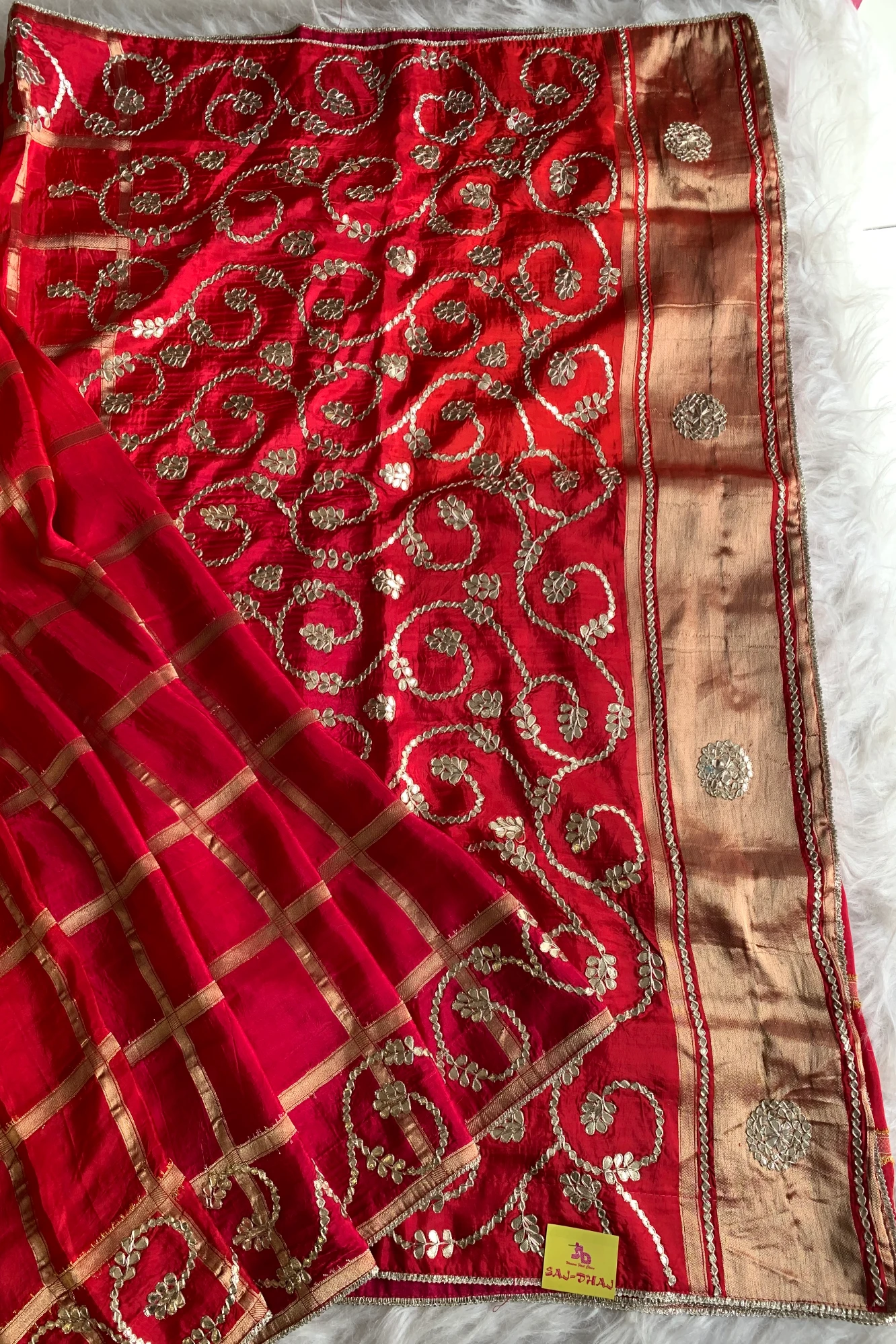 Shaded Gota Patti Gharchola Saree 5675 04