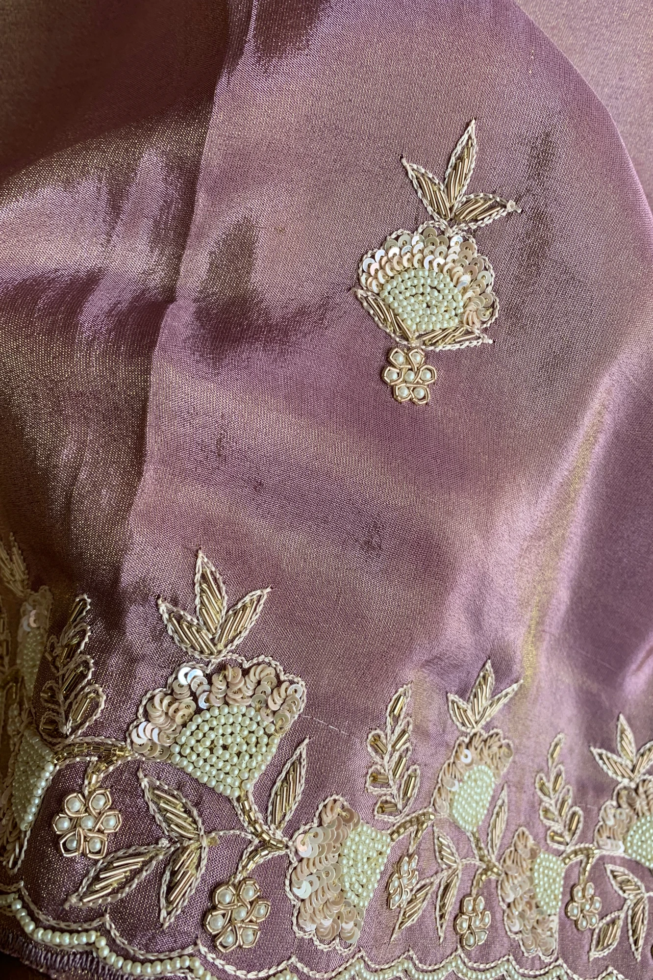 Lilac Embellished Tissue Saree 5189 02