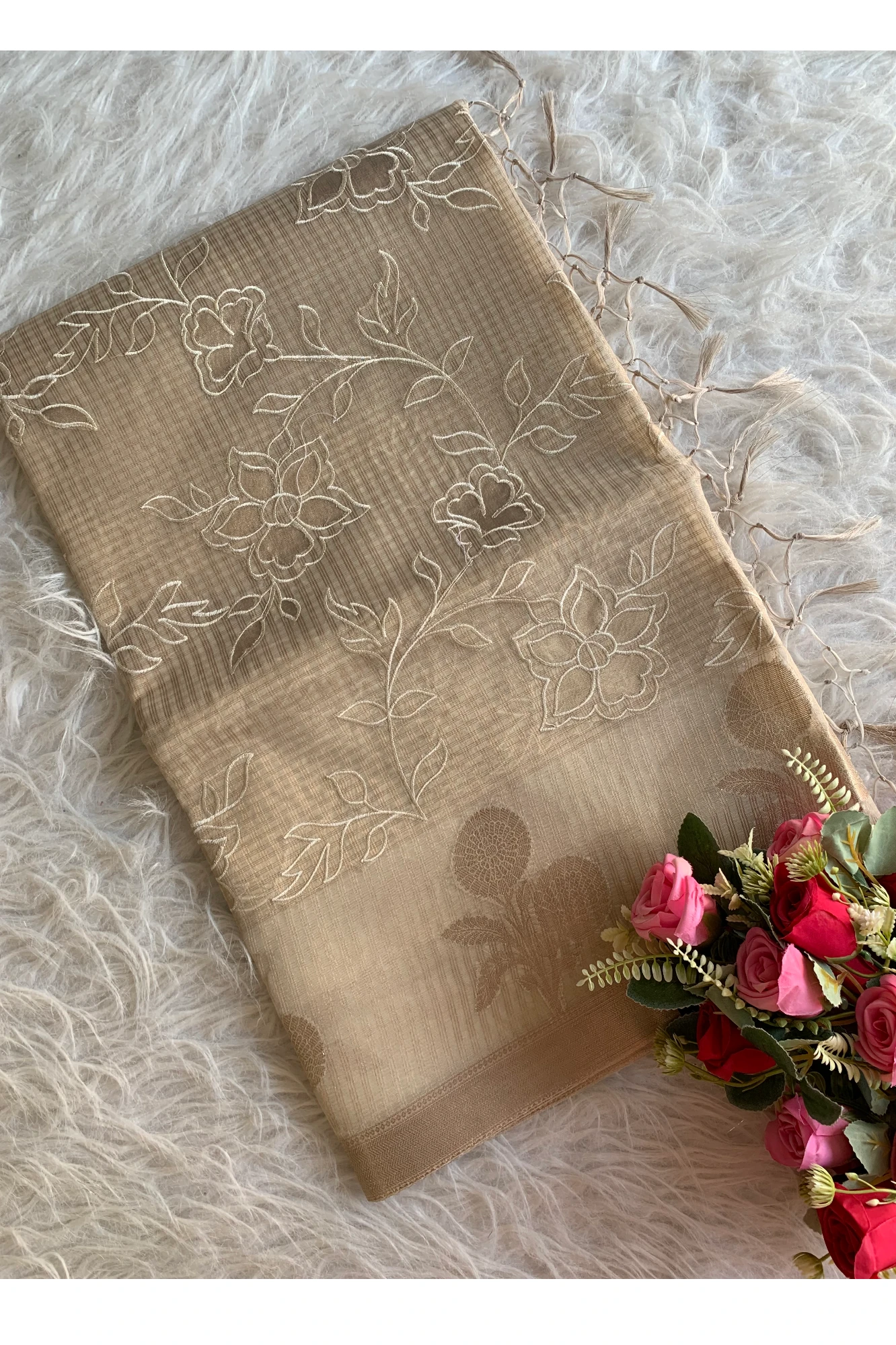 Beige Kota Banarasi Saree 5814 03