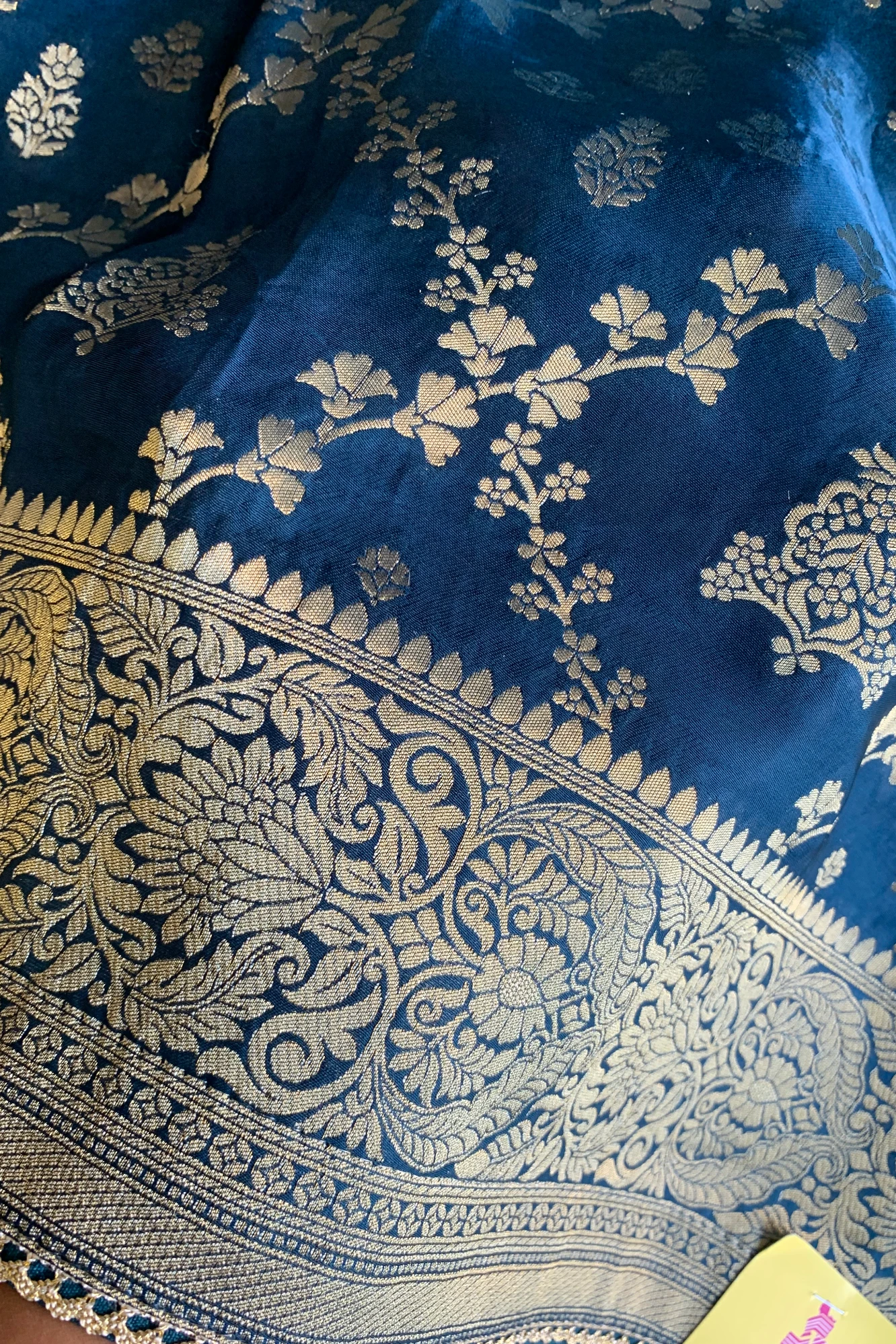 Peacock Blue Kanchi Banarasi Saree 5176 08