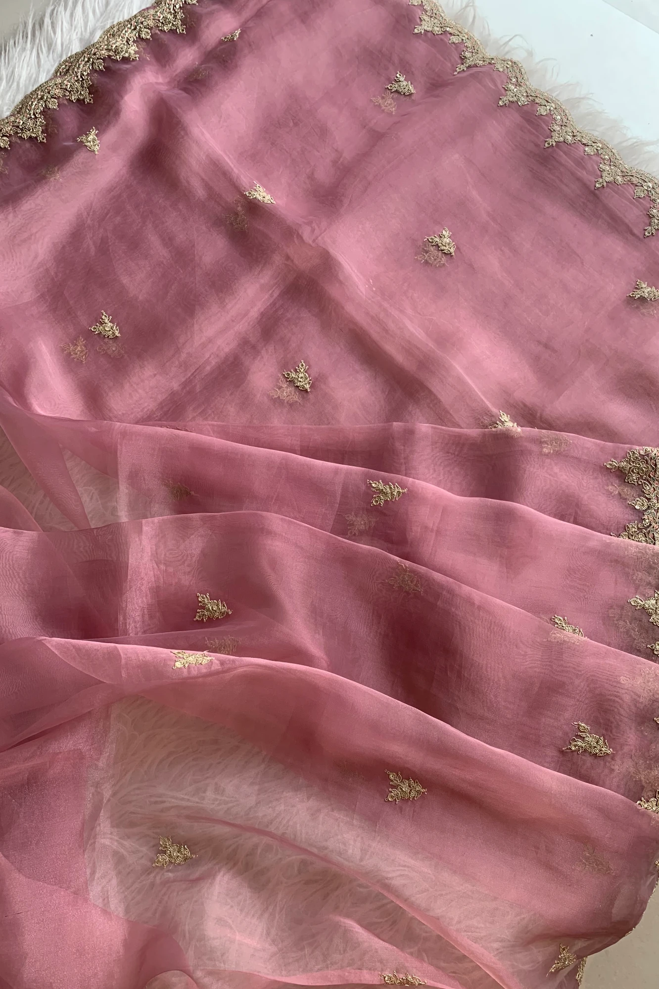 Pink Organza Saree 5777 13