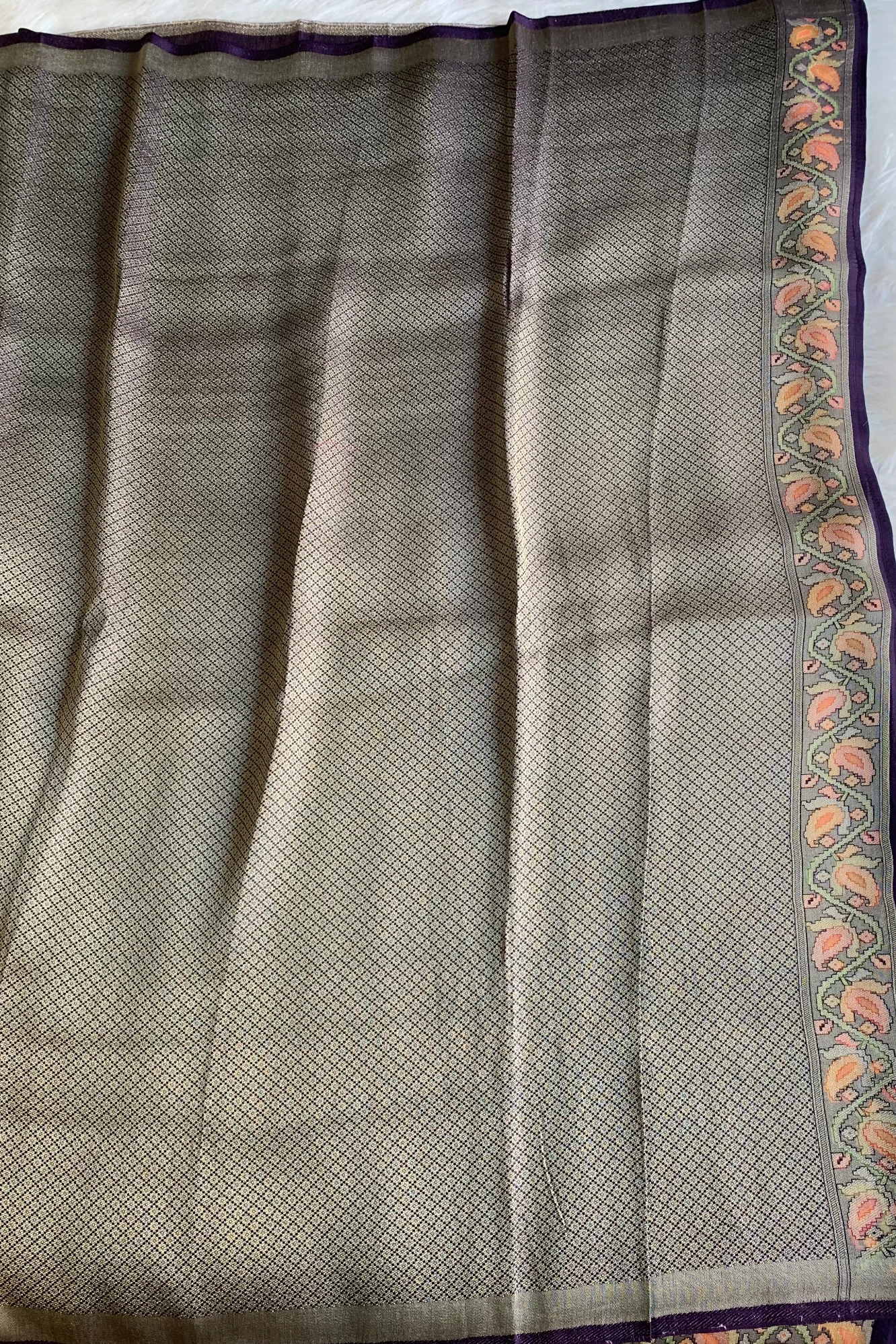 Beige Kanchi Banarasi Designer Saree 5563 05