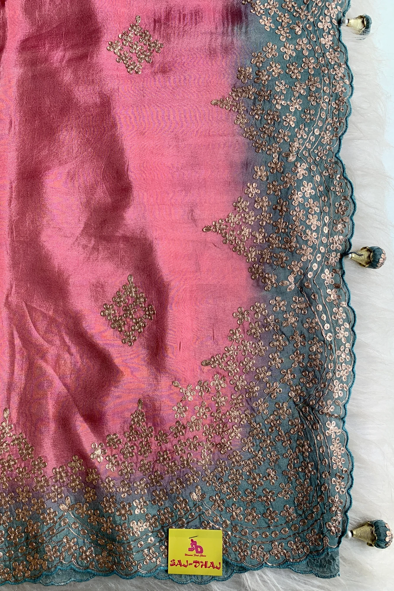 Shaded Pittan Tissue Saree 5700 13