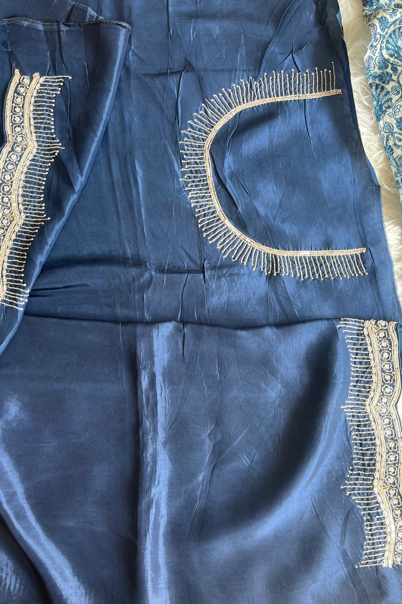 Ink Blue Patola Print Saree 5141 15