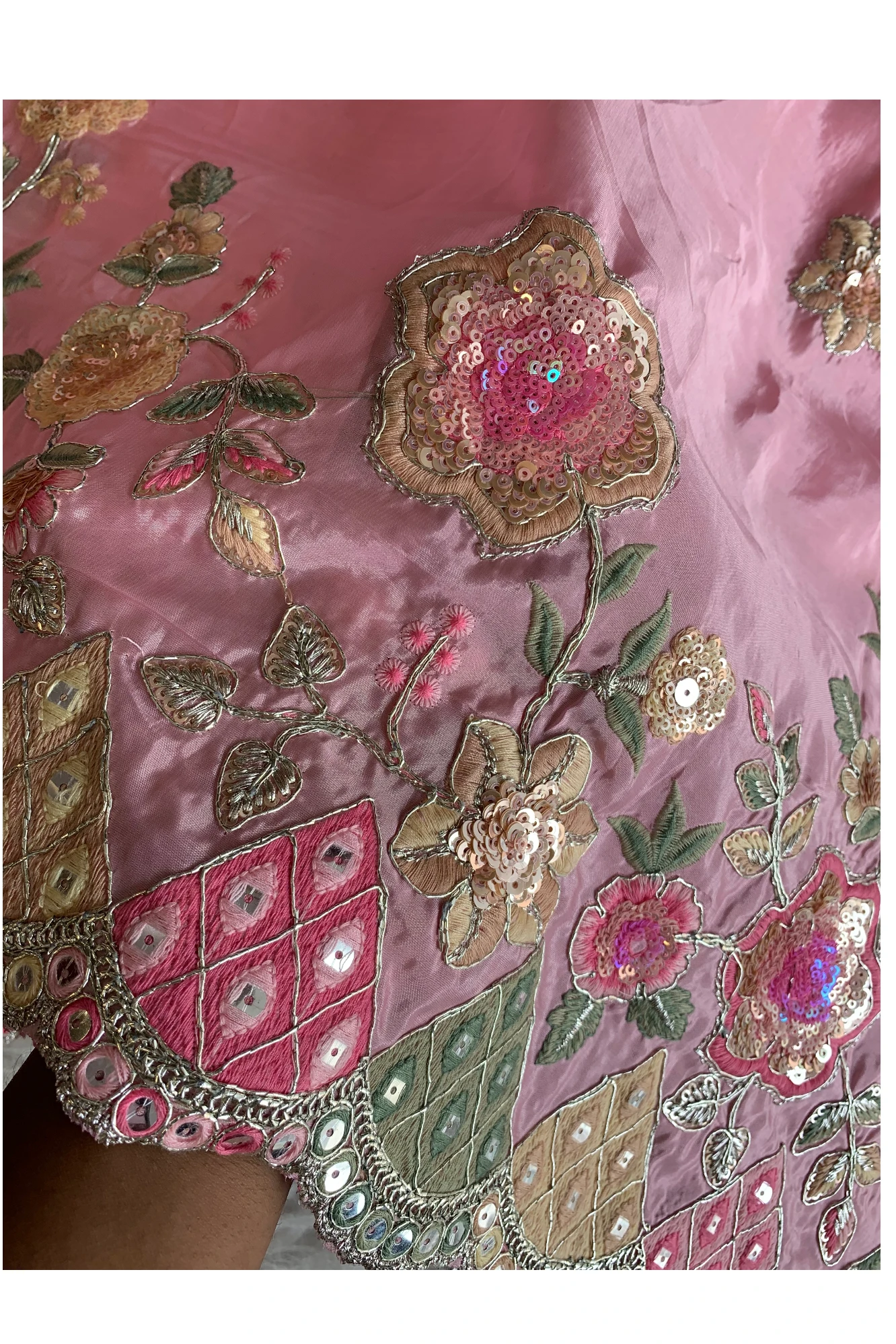 Baby Pink Habutai Silk Saree 5786 13