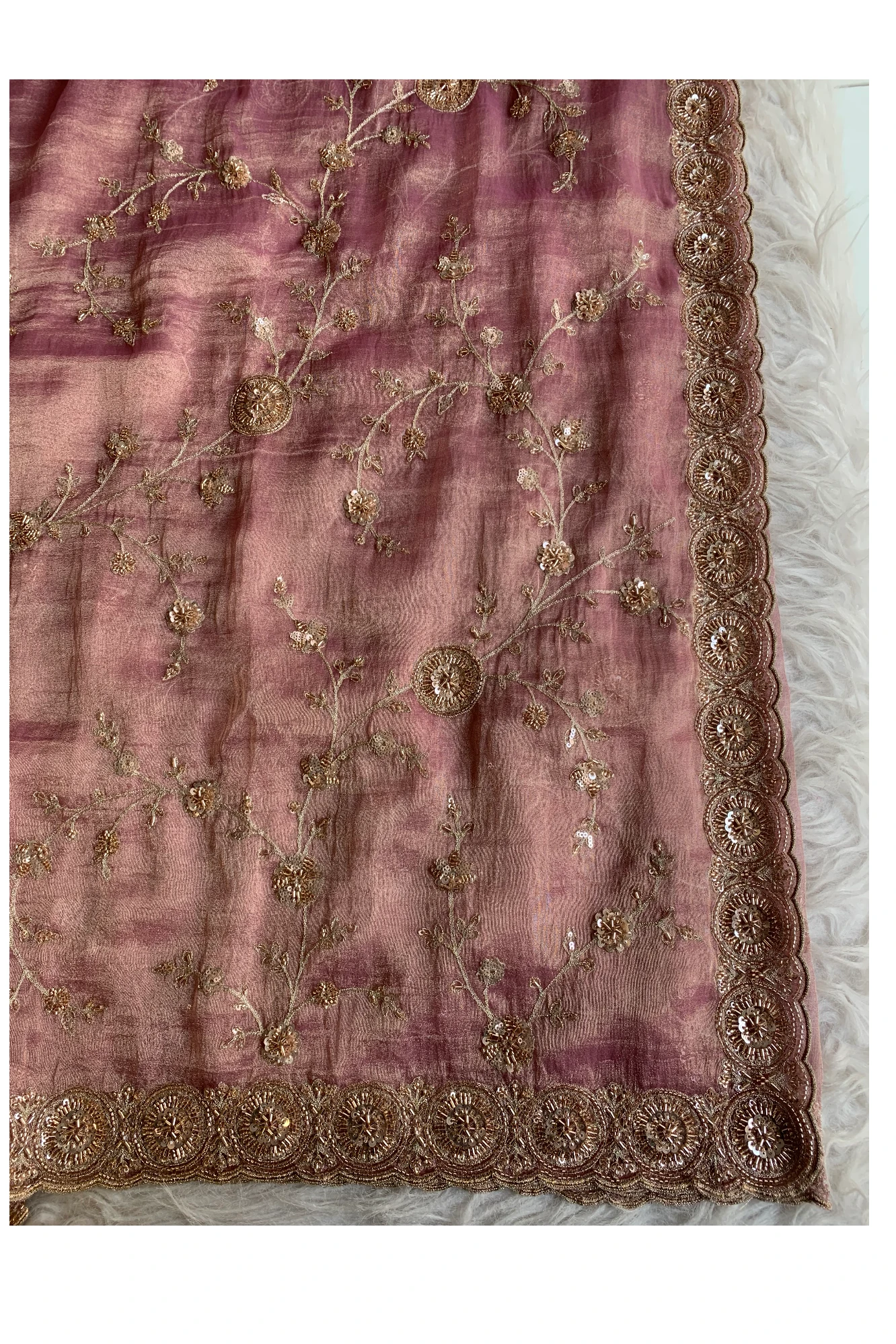 Onion Pink Tissue Saree 5744 01