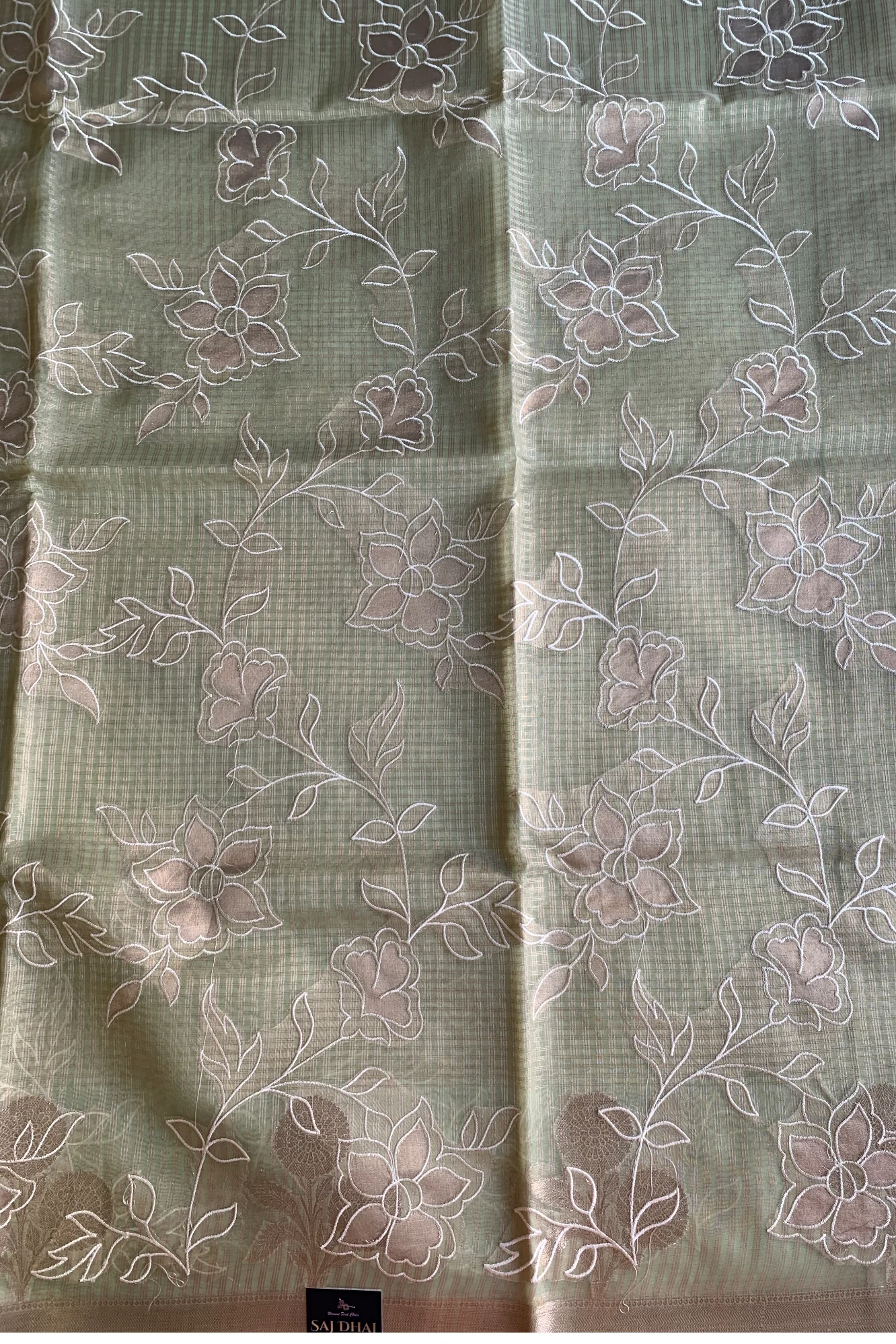 Pista Green Kota Banarasi Saree 5814 03