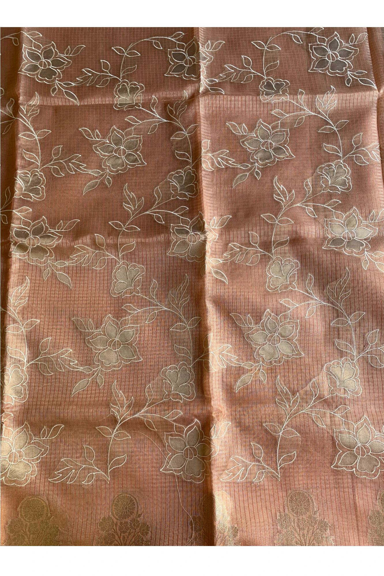 Peach Kota Banarasi Saree 5814 03