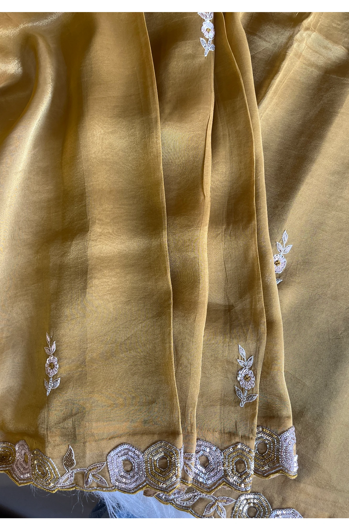 Yellow Tissue Designer Saree 5760 01