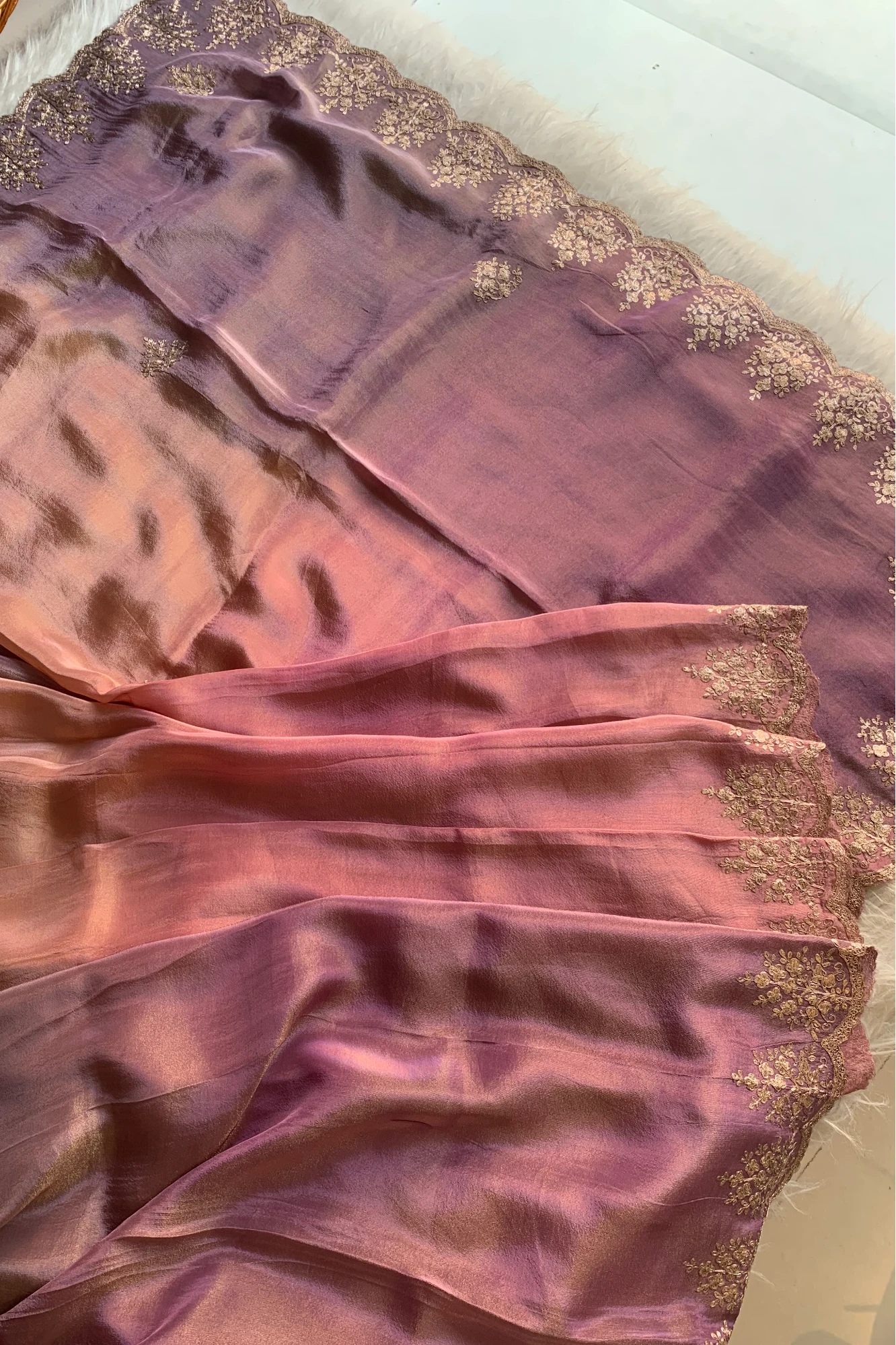 Lilac Ombre Pittan Tissue Saree 5798 01