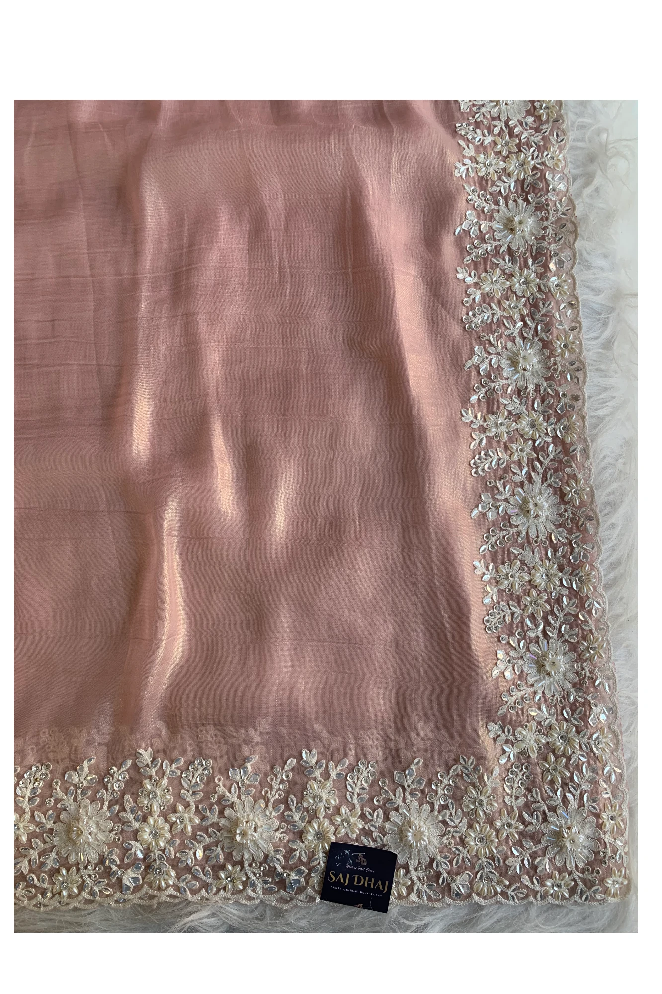Peach Ryana Organza Saree 5801 05